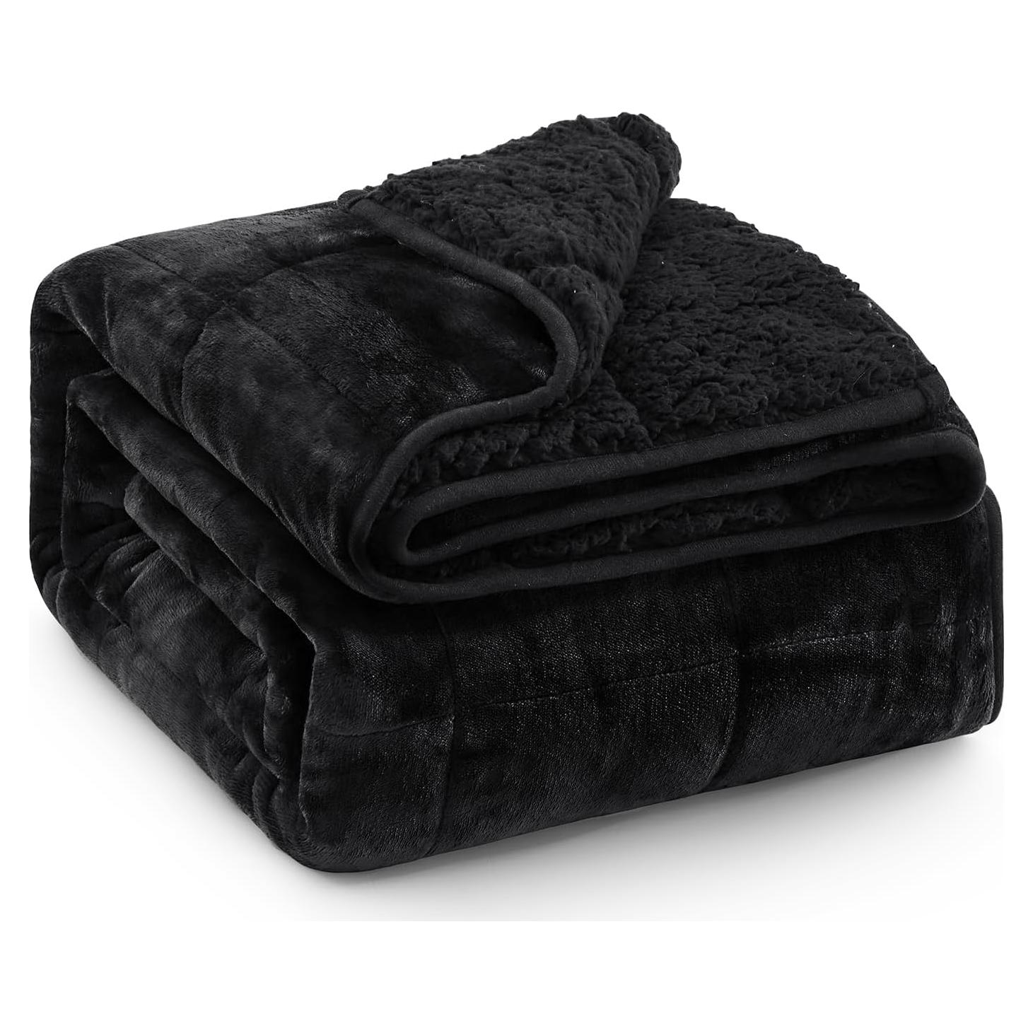 Manta con peso Eazfy Pro Sherpa 122x183 cm 5.4 kg Negra