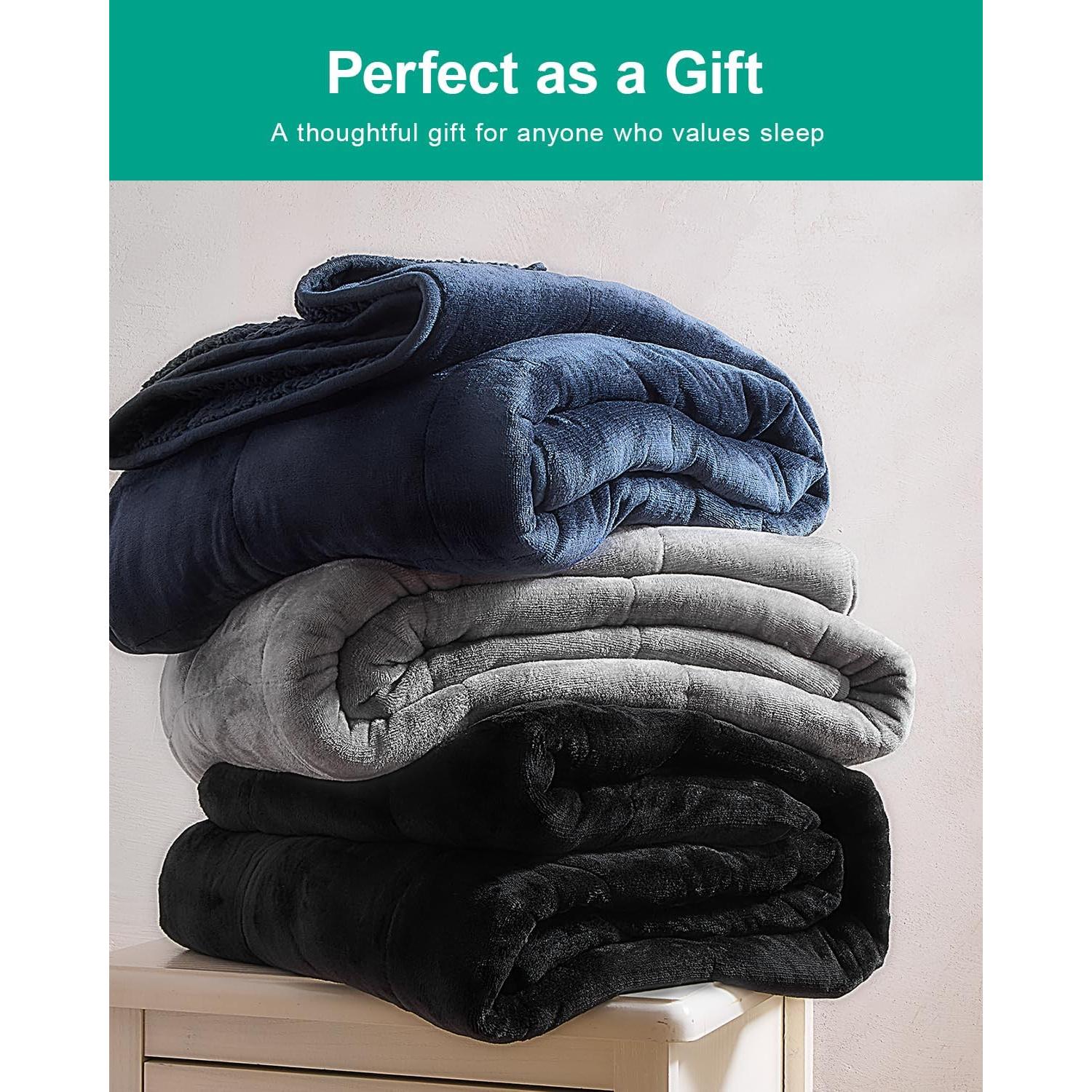 Manta con peso Eazfy Pro Sherpa 122x183 cm 5.4 kg Negra