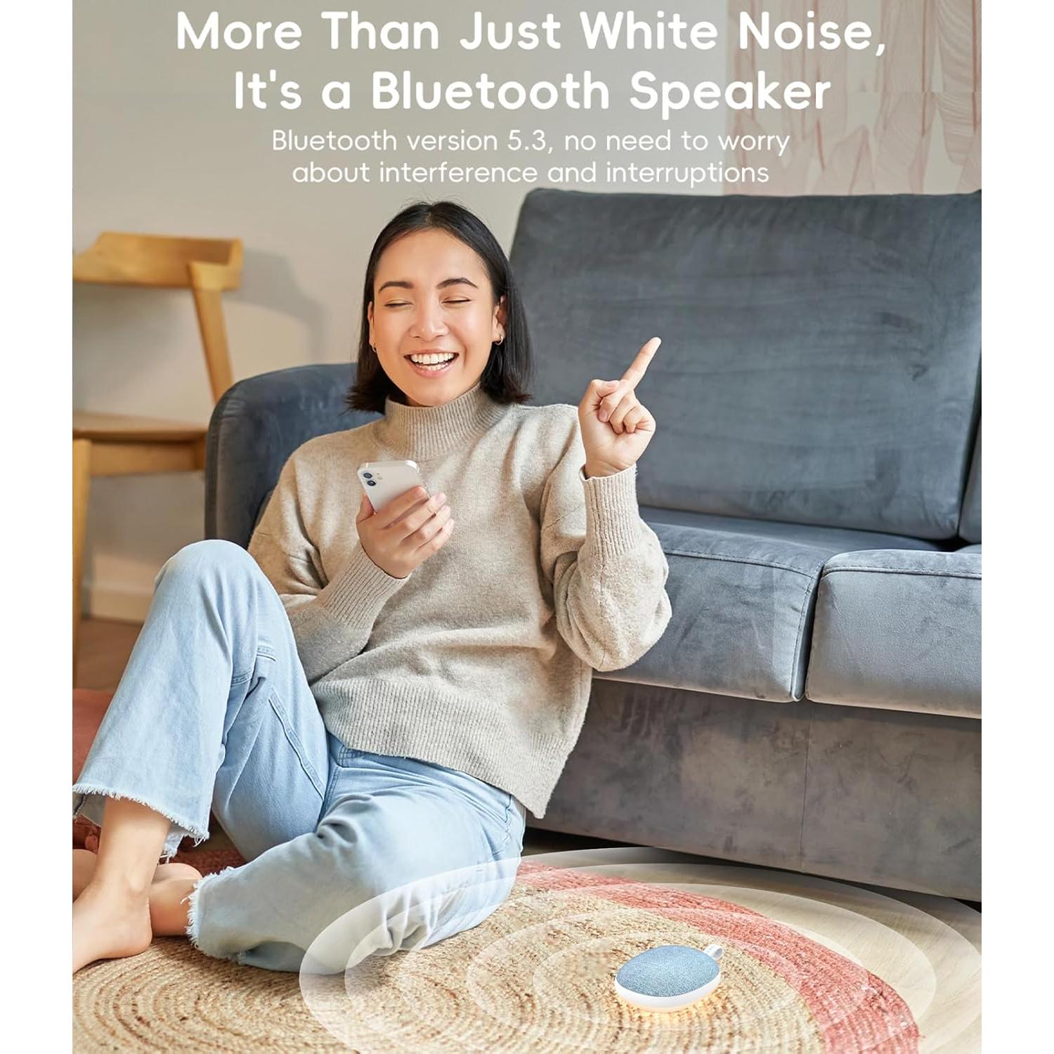 Máquina de Sonido Blanco Portátil Enhanlife D16, 6 Sonidos Calmantes