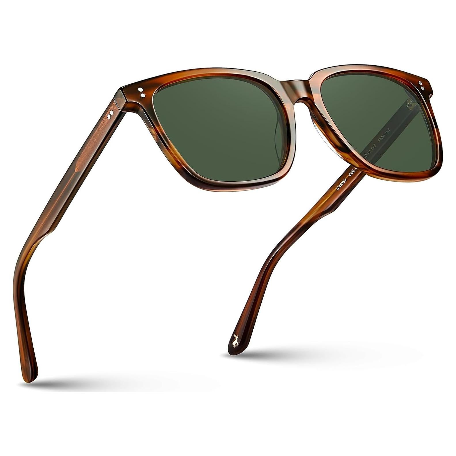 Gafas de sol polarizadas CARFIA UV400 cuadradas retro para hombres