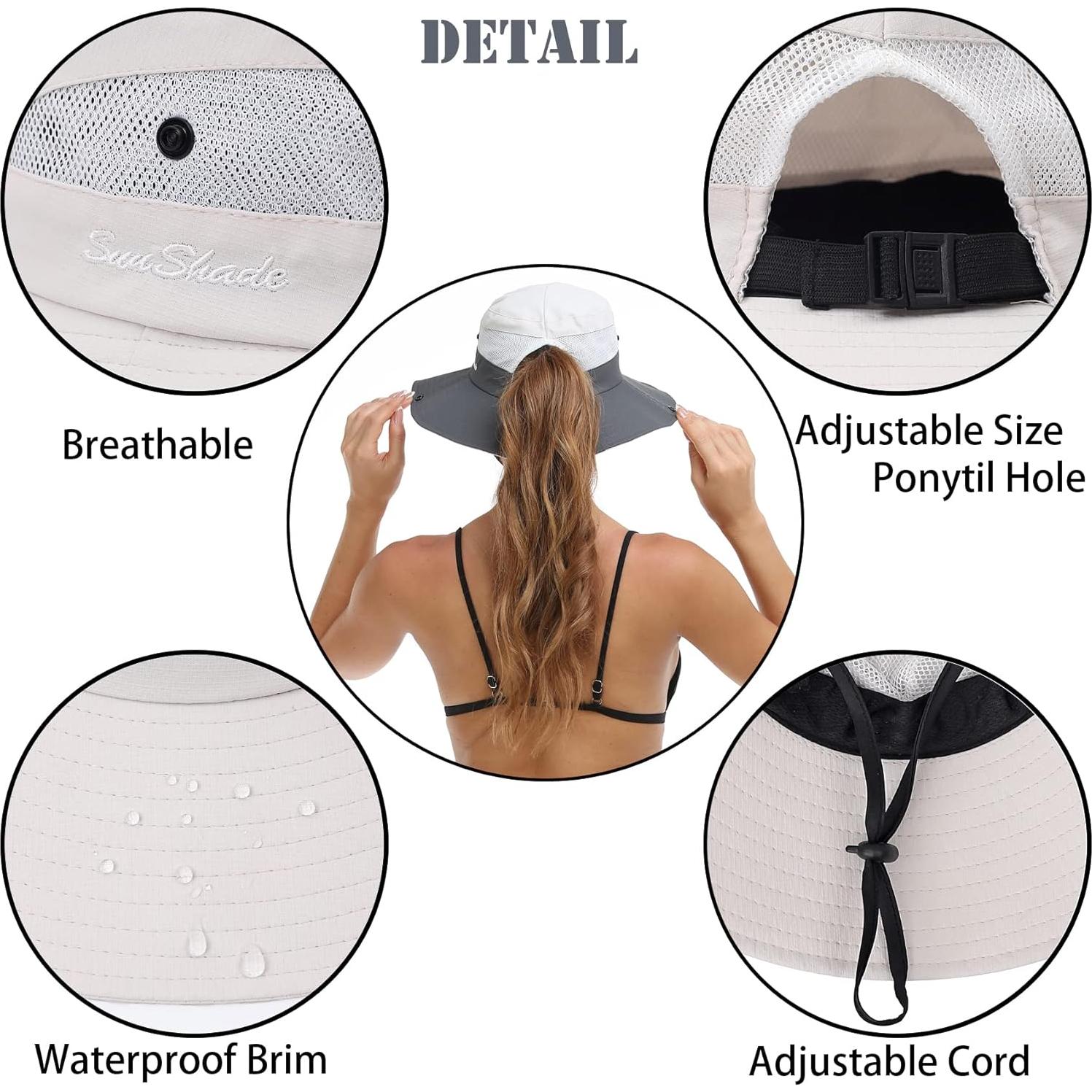 Sombrero de Sol Plegable AEFSHAN para Mujeres - Protección UV 50+