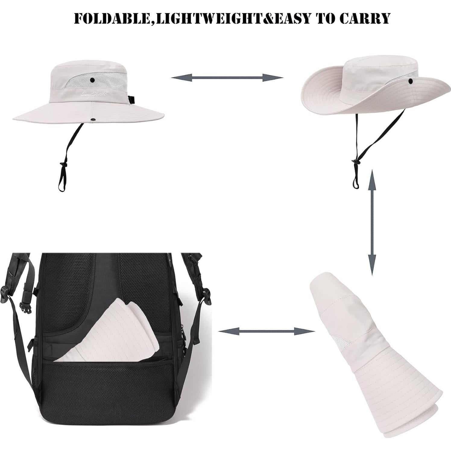 Sombrero de Sol Plegable AEFSHAN para Mujeres - Protección UV 50+