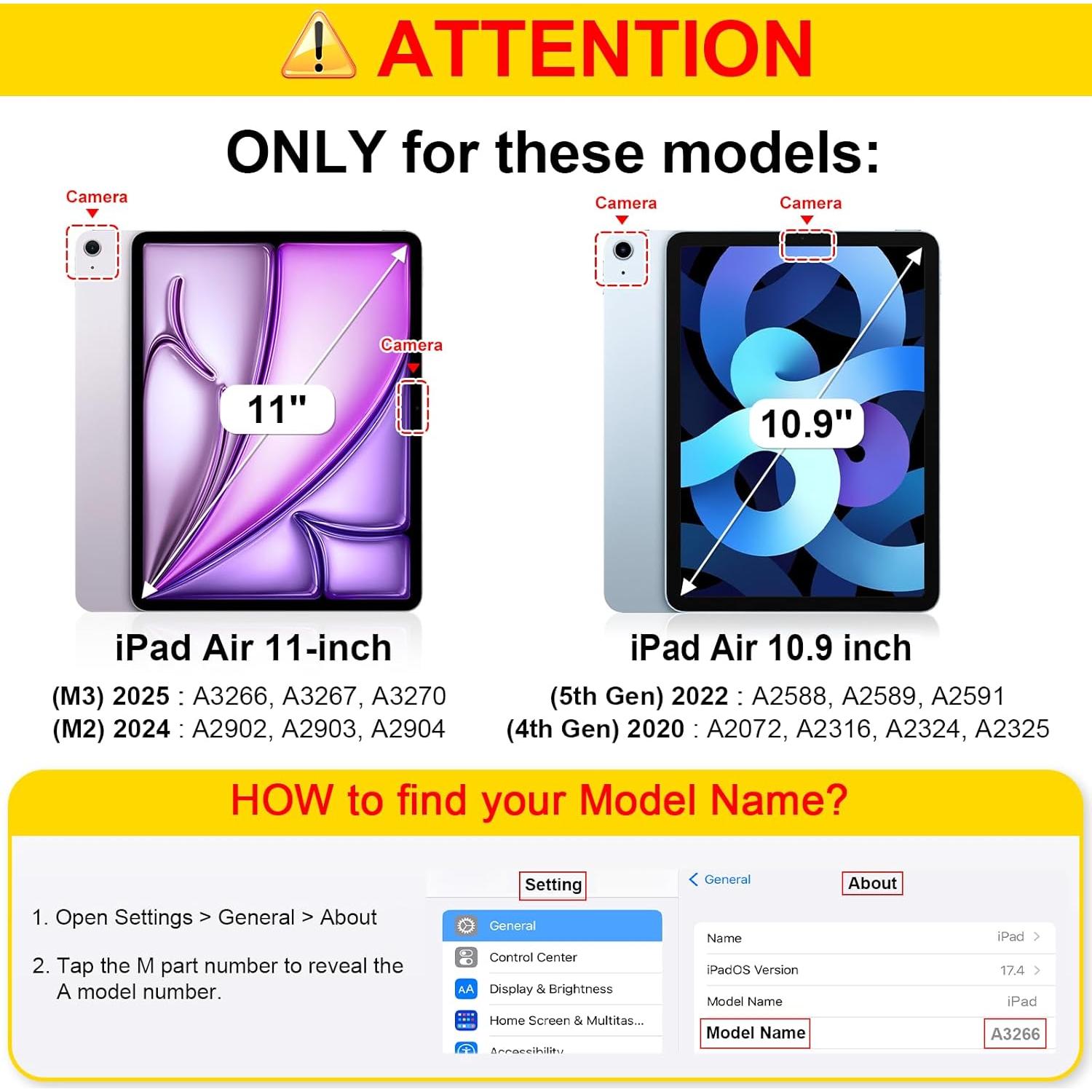 Funda Híbrida Slim Fintie para iPad Air 10.9" 2022-2025