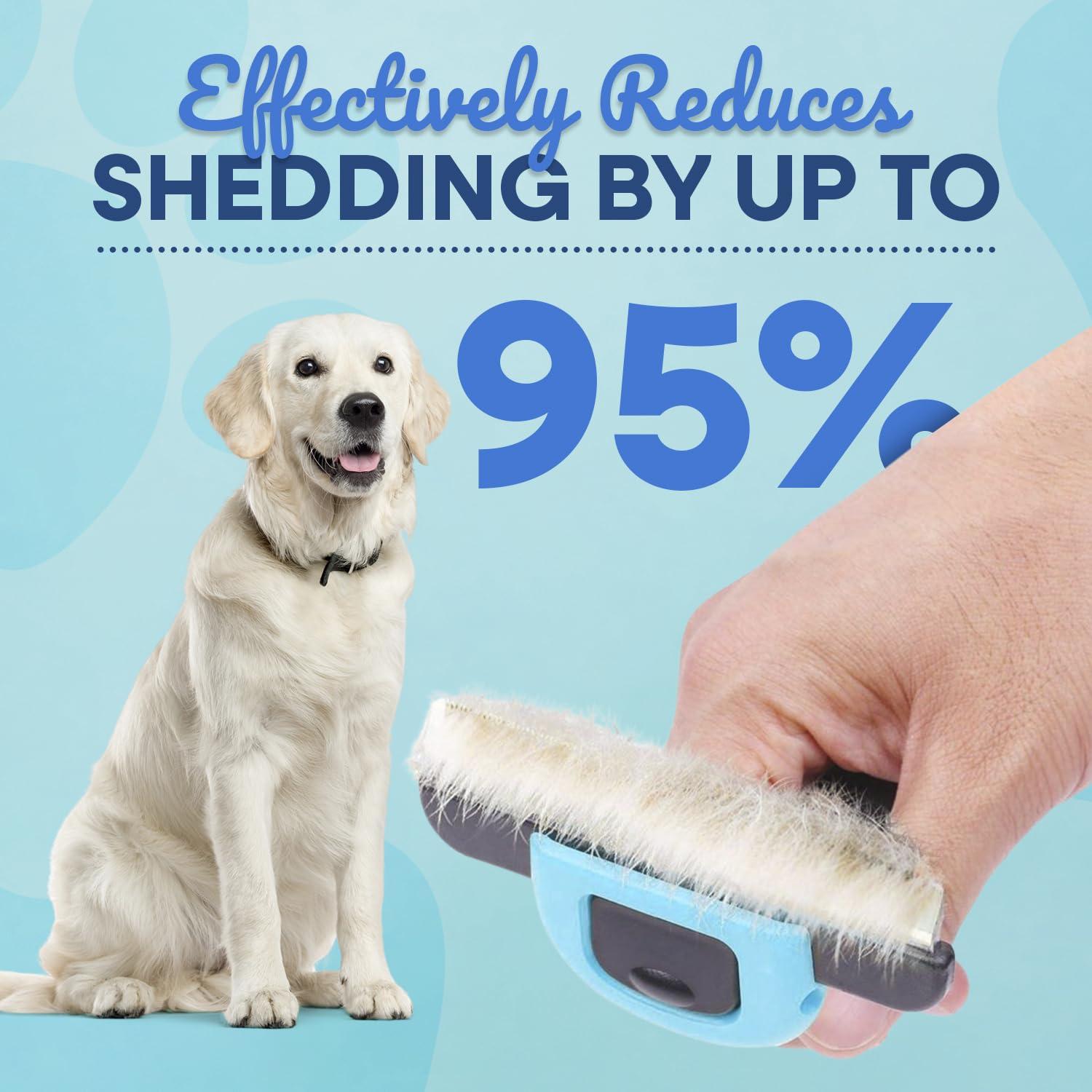 Cepillo Deshedding Sinko para Perros y Gatos Azul - Reduce Desprendimiento 95%