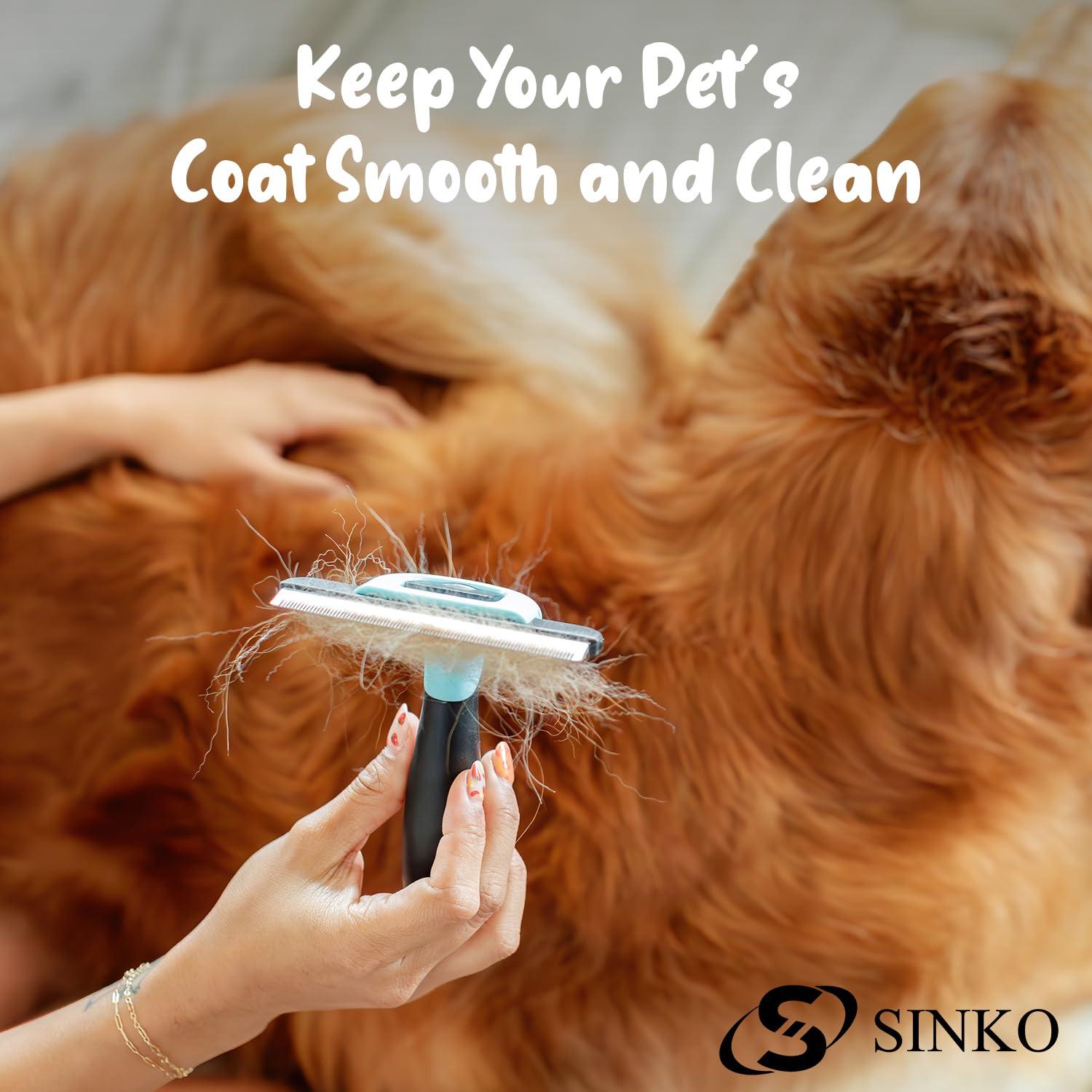 Cepillo Deshedding Sinko para Perros y Gatos Azul - Reduce Desprendimiento 95%