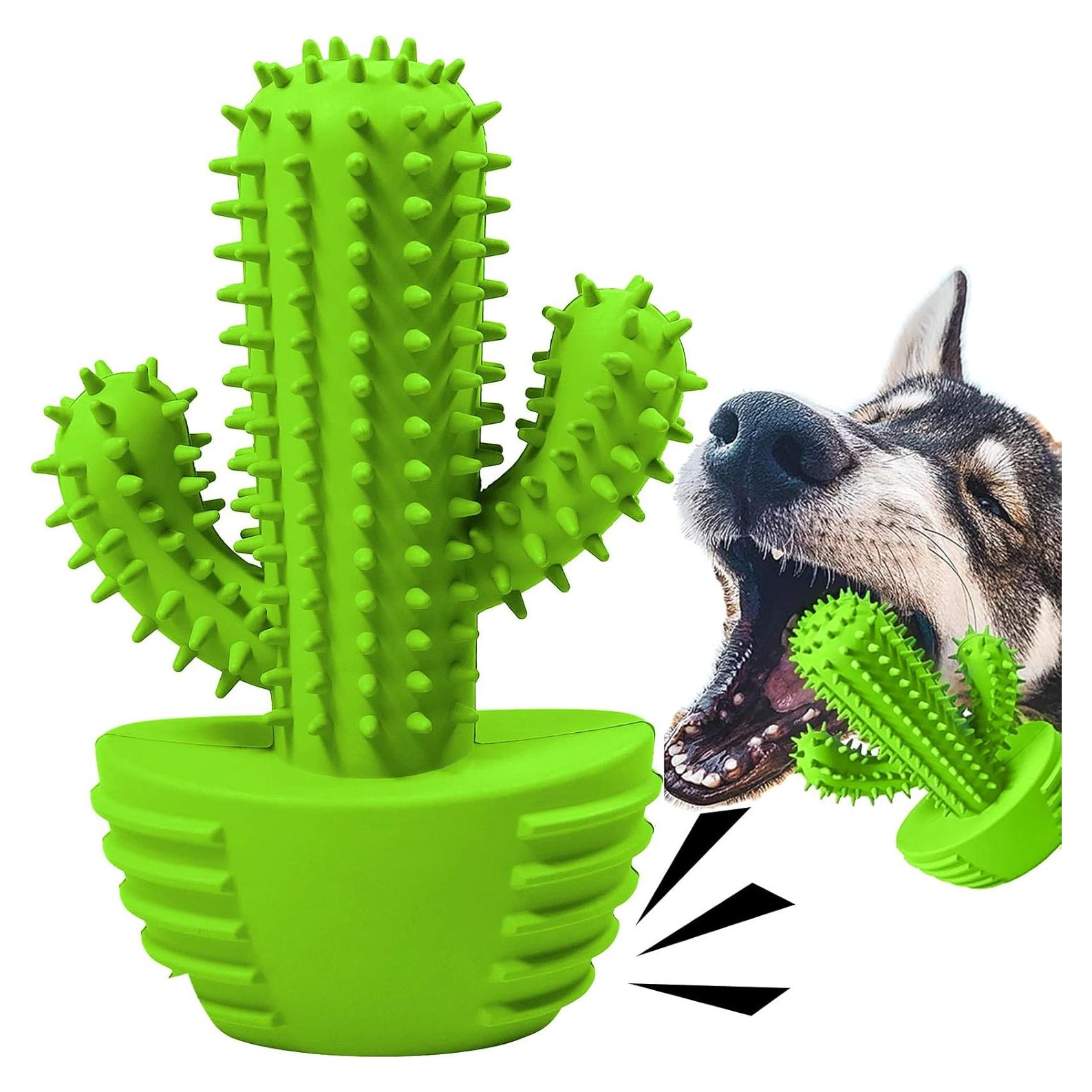 Juguete Masticable Cactus Pamlulu para Perro Mediano Verde