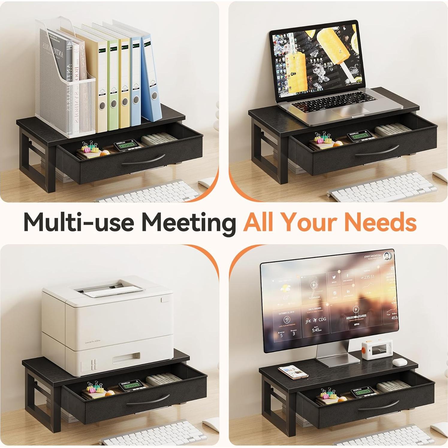 Soporte para Monitor HEWORLIF con Cajón de Almacenamiento 39.9x22.1cm