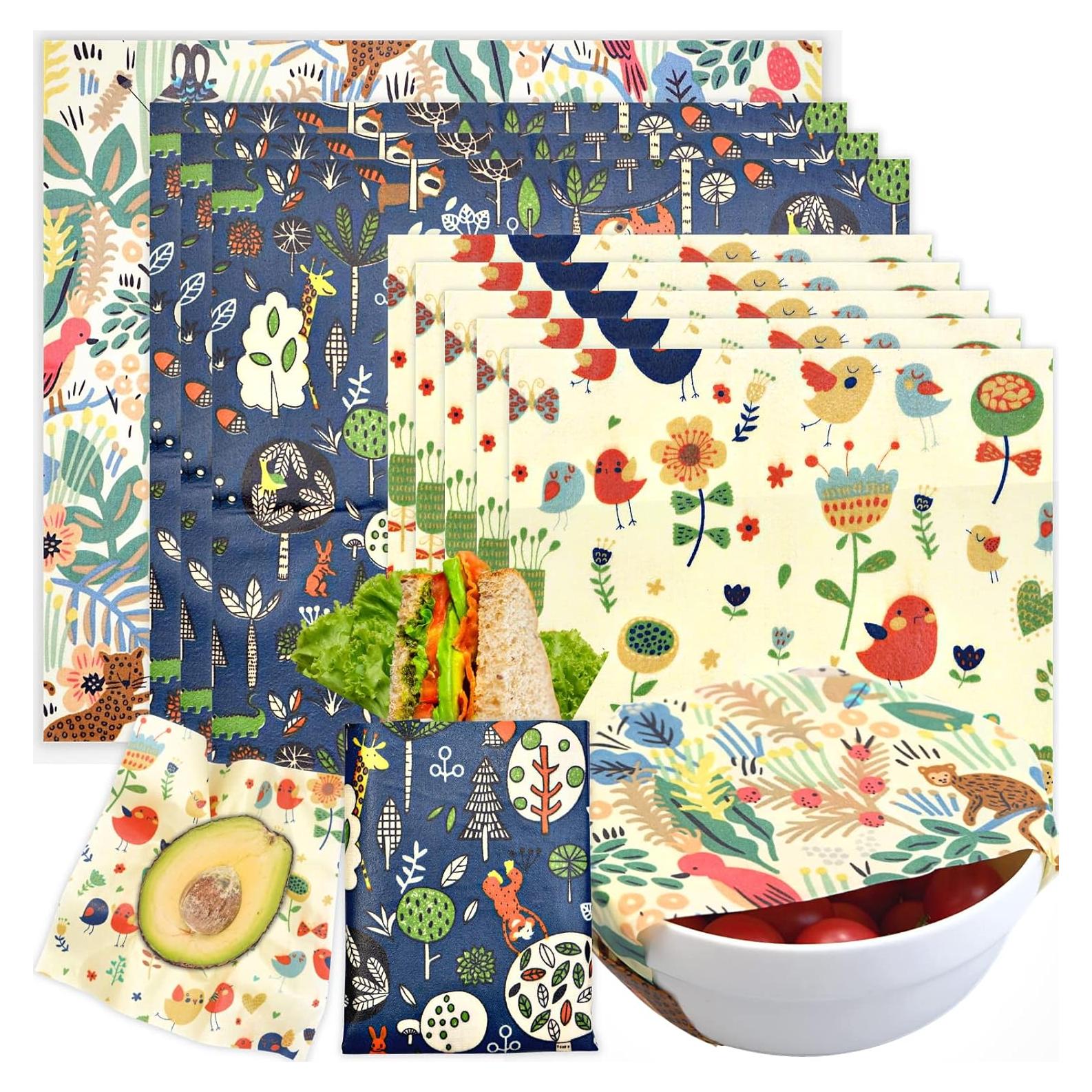 Envolturas de Cera de Abeja Reutilizables BYTTME - 9 Piezas Ecológicas