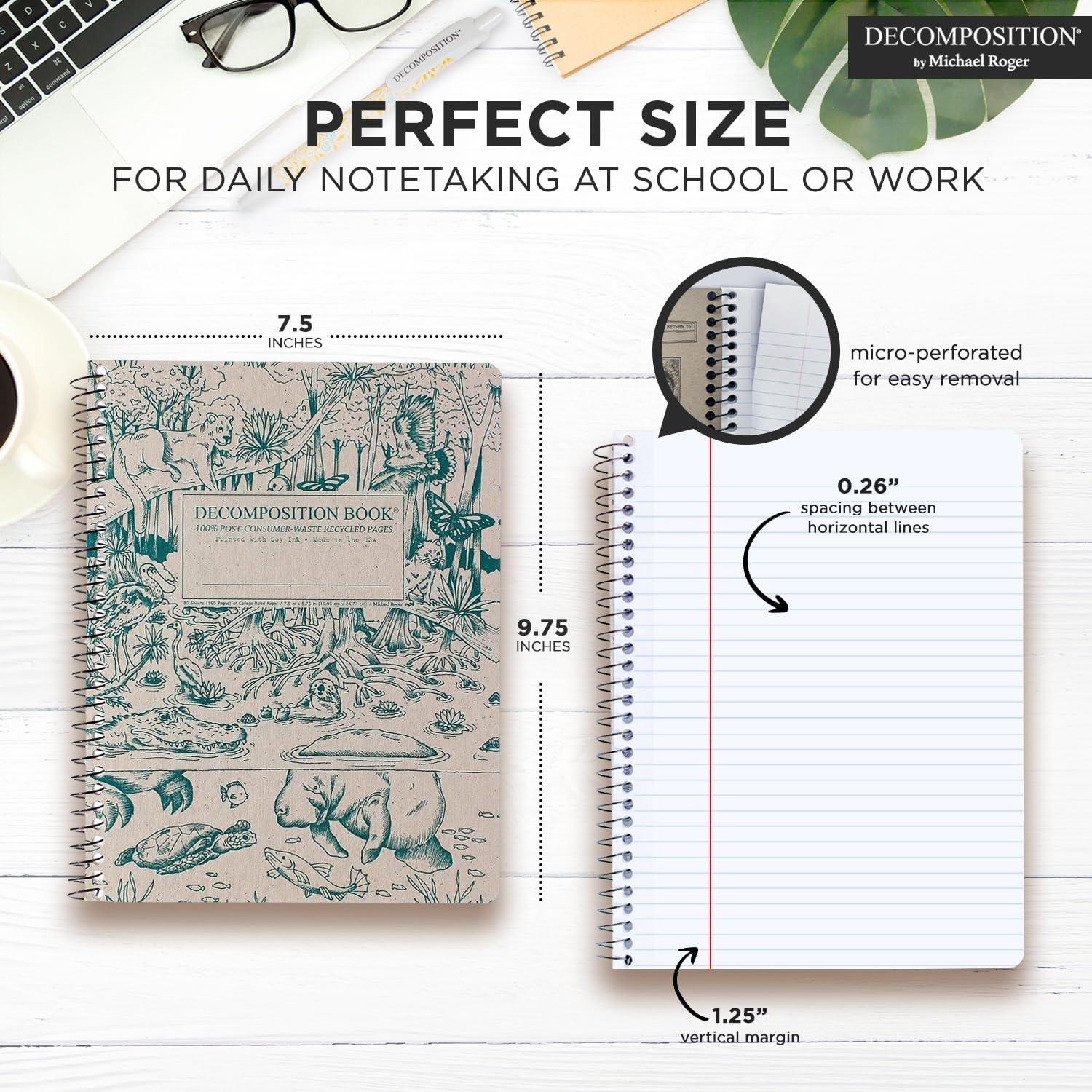 Paquete de 24 Cuadernos Espirales Decomposition 24.8x19.1cm Rayados