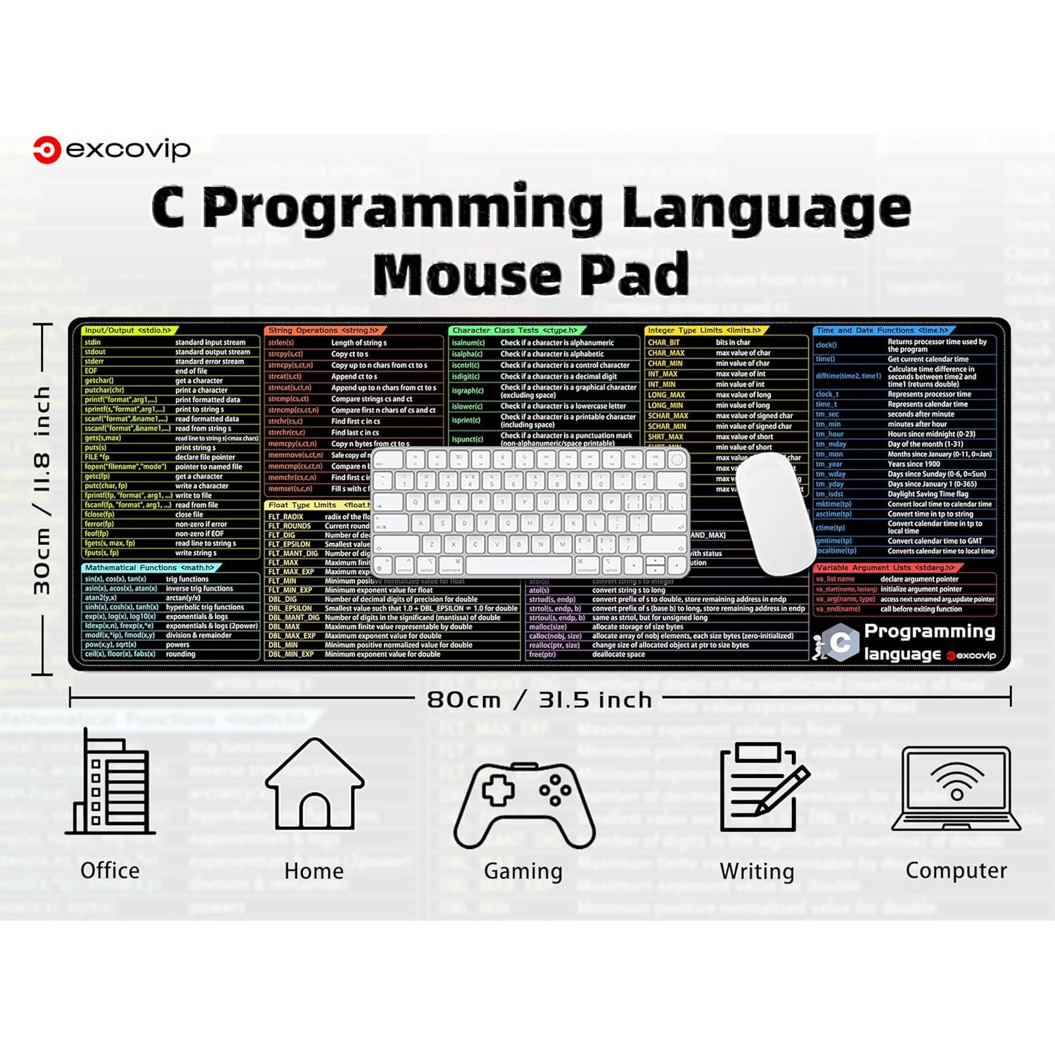 Alfombrilla de Ratón Grande Excovip 80x30 cm Antideslizante