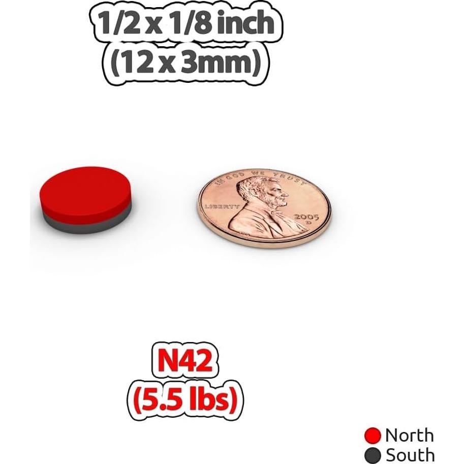 Imanes de disco redondo BOOM 12x3mm N42 paquete de 50