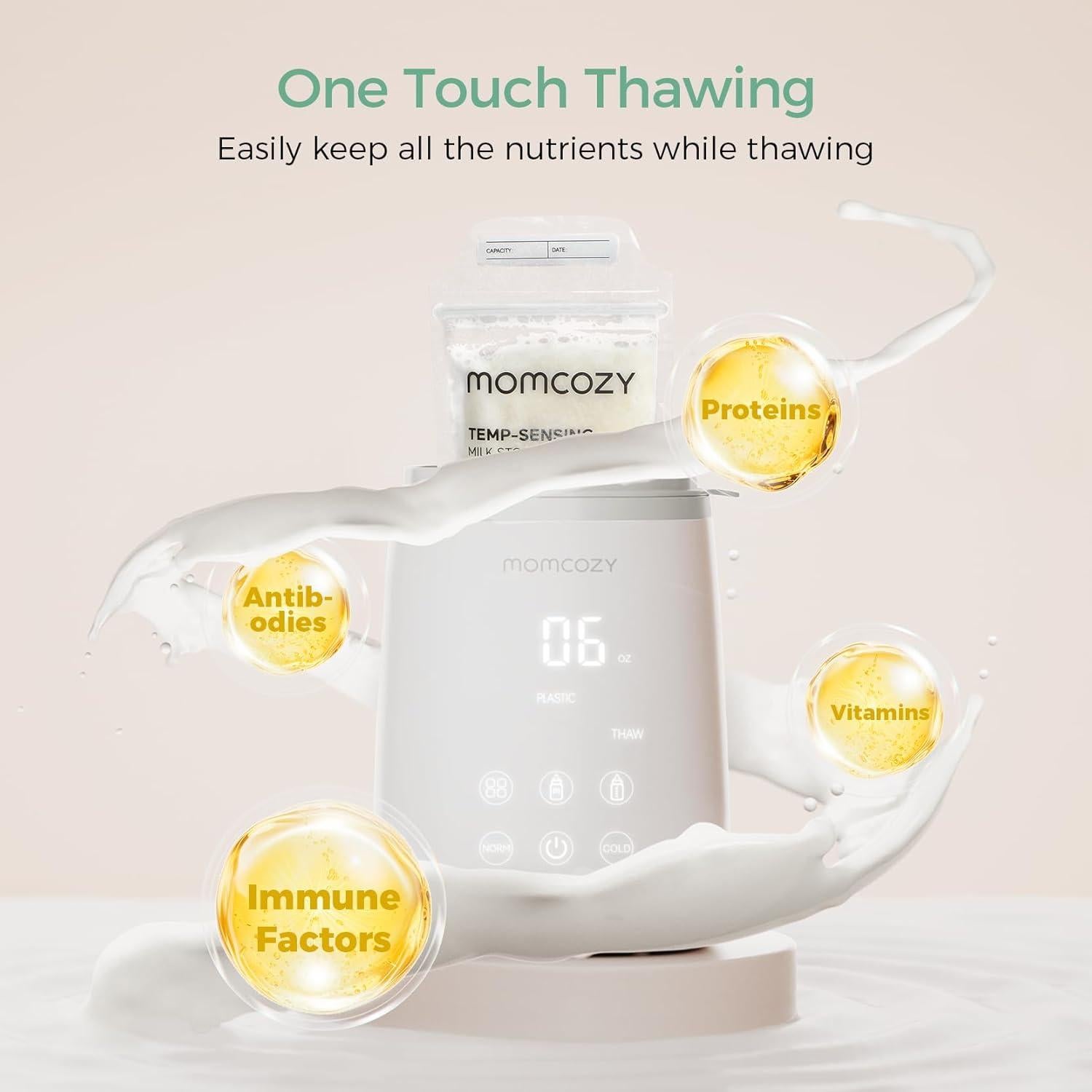 Calentador de Botellas Momcozy Rápido con Temporizador y Apagado Automático