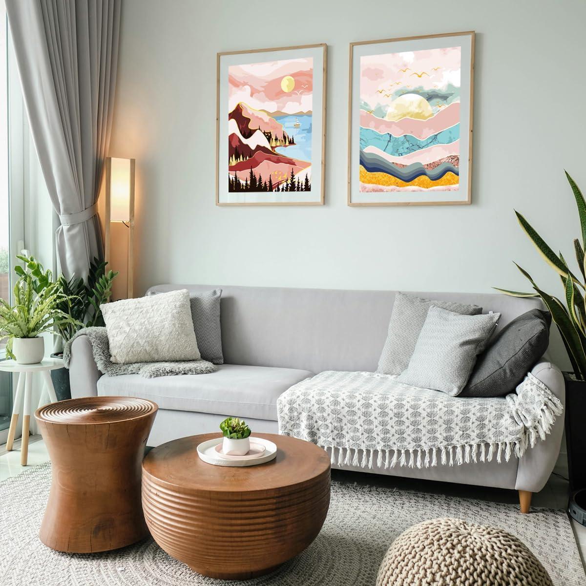 HIVIEW Kit de Pintura por Números 2PCS 30.5x40.6cm Lienzo