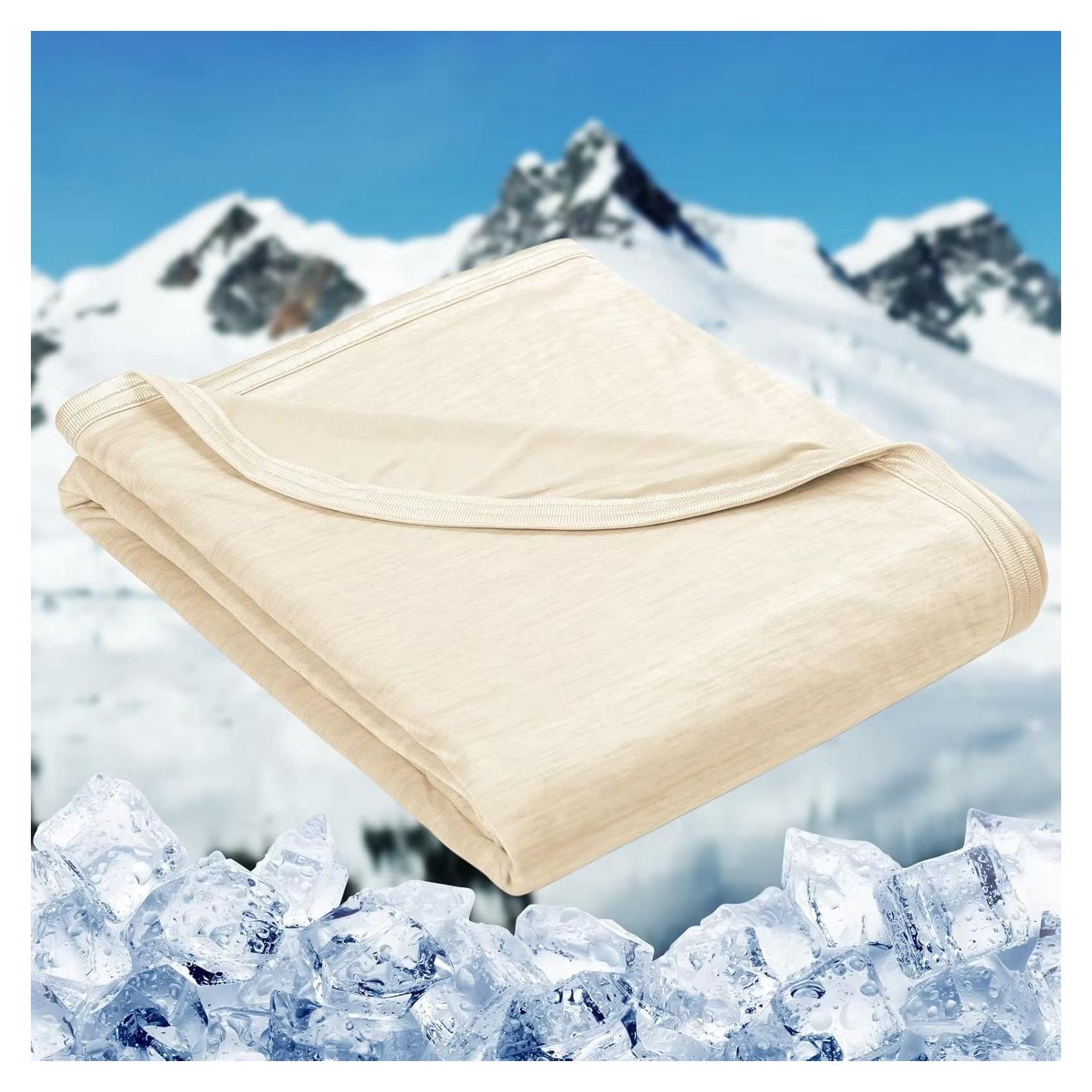 Manta Enfriadora HOMFINE Beige 152x203 cm Reversible Transpirable