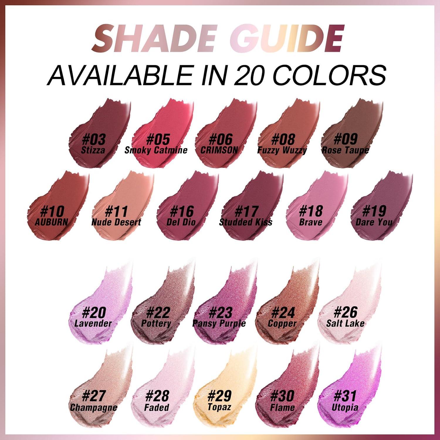 Barra de Labios Metálica FOCALLURE #20 Lavanda, Larga Duración