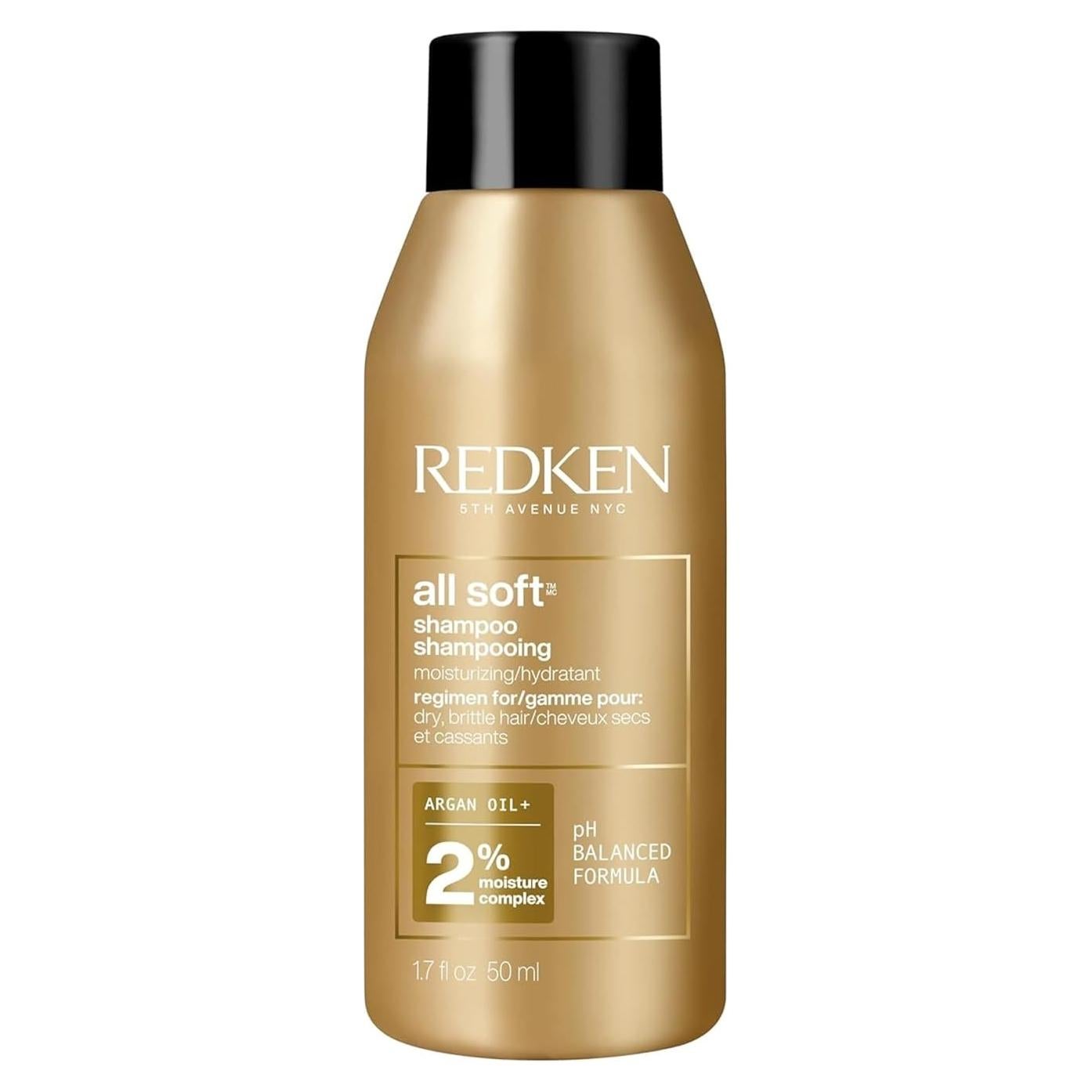 Champú Redken All Soft 50 ml - Hidrata y Suaviza Cabello Seco