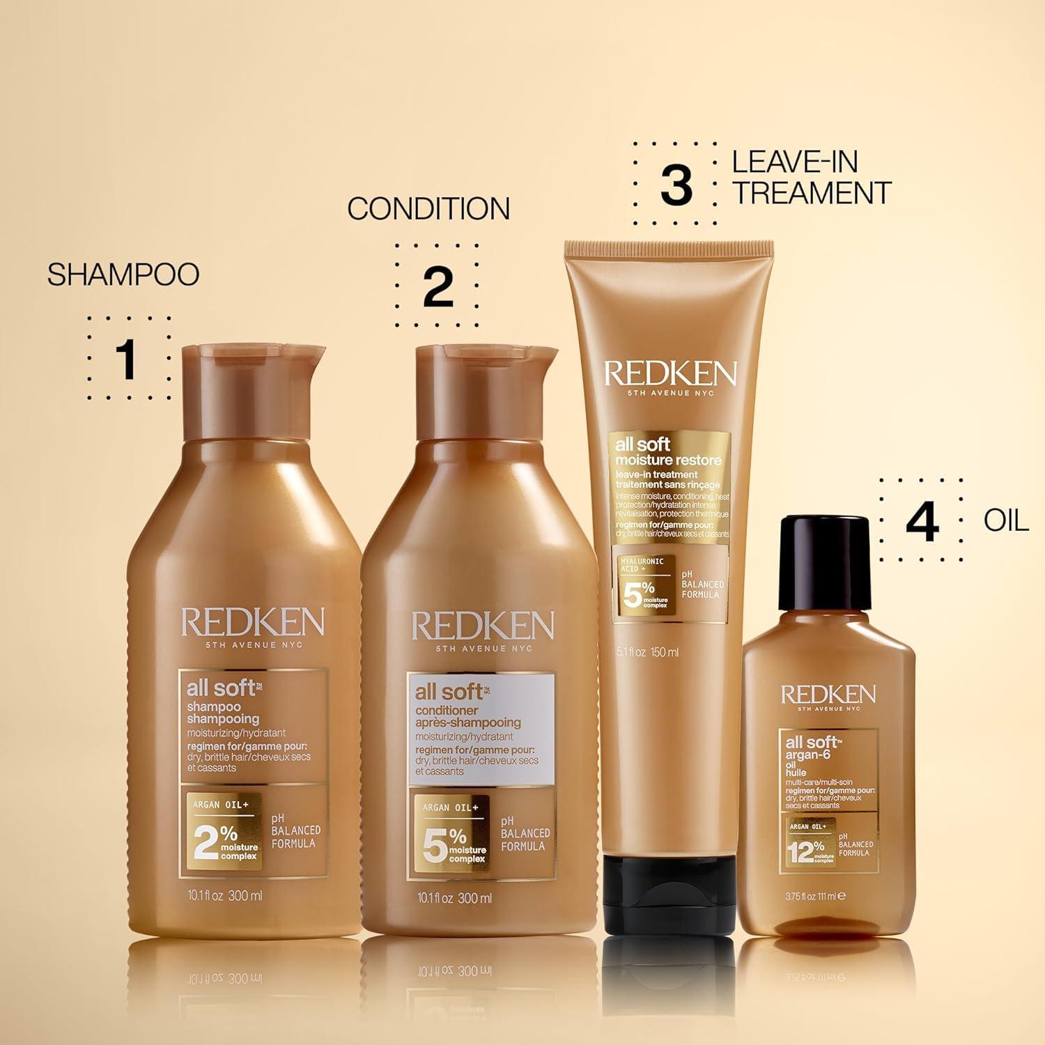 Champú Redken All Soft 50 ml - Hidrata y Suaviza Cabello Seco