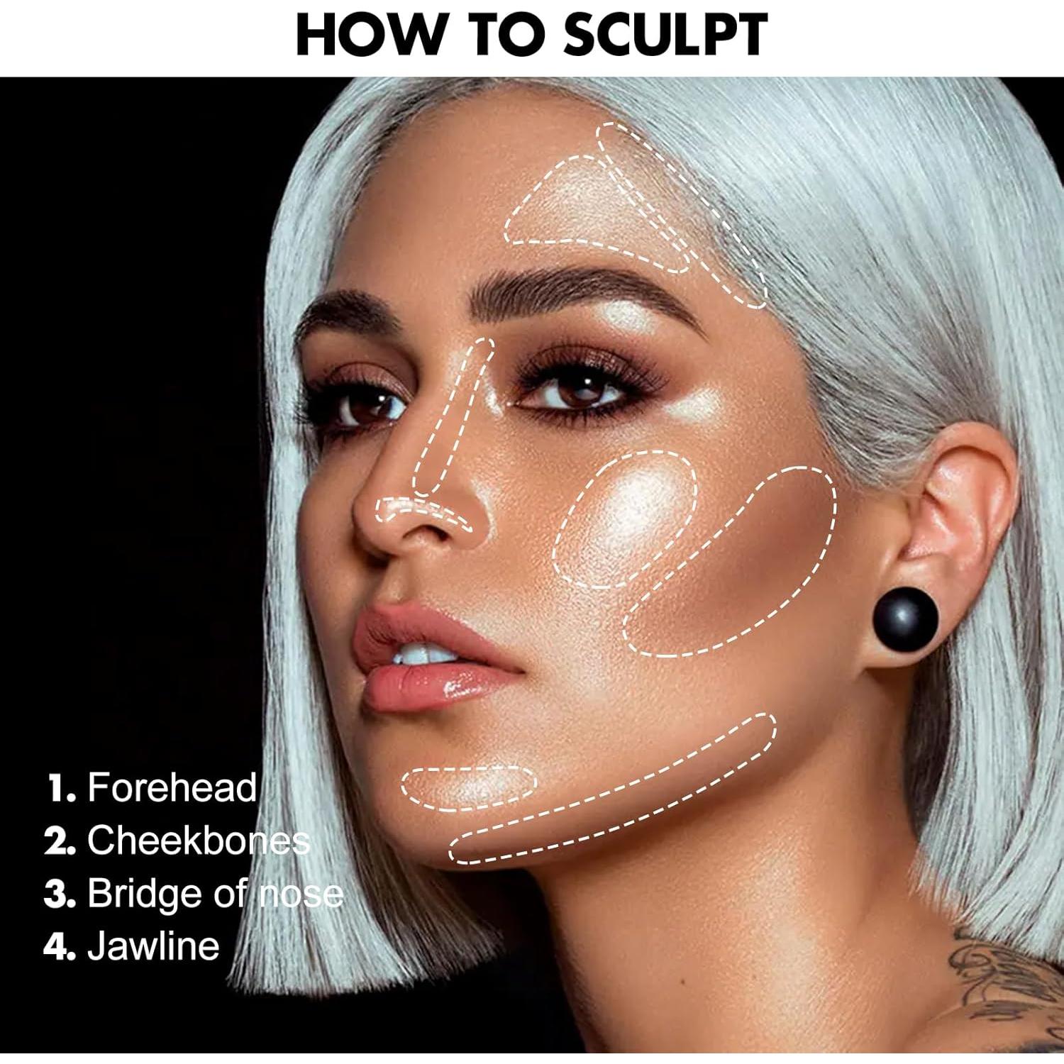 Lápiz Contorno FOCALLURE 2 Pcs Hidratante 22+09