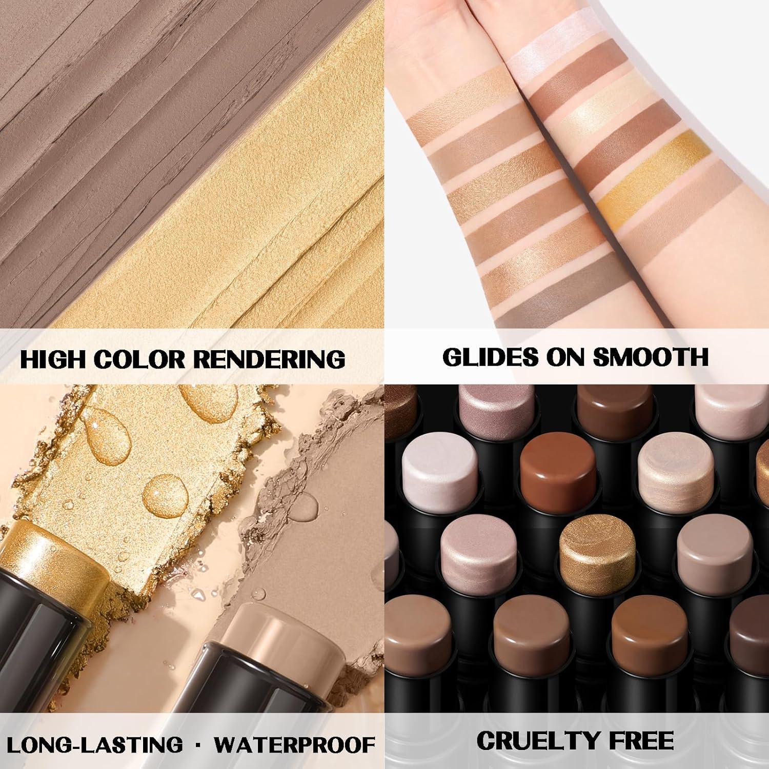 Lápiz Contorno FOCALLURE 2 Pcs Hidratante 22+09