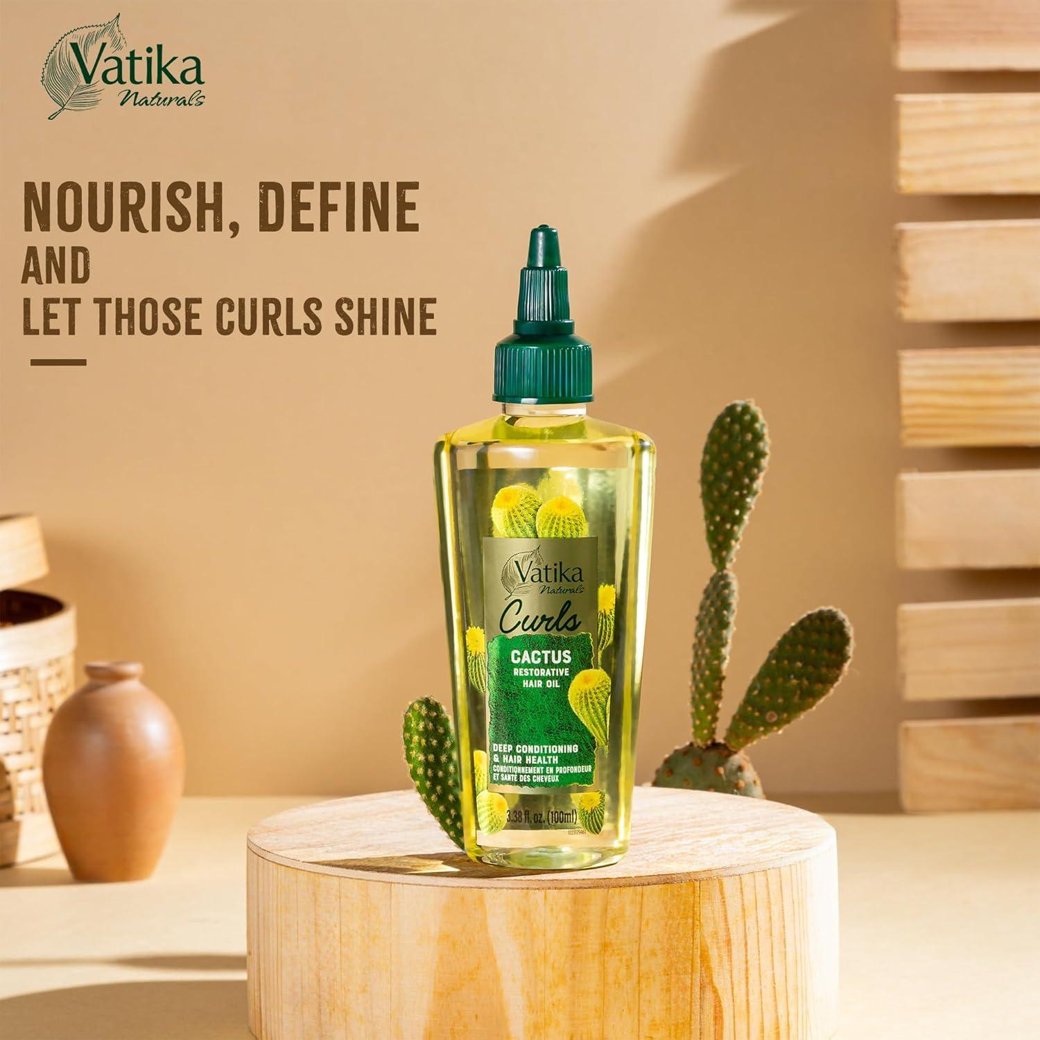 Aceite para Cabello Rizado Vatika Naturals Cactus Curls 100ml
