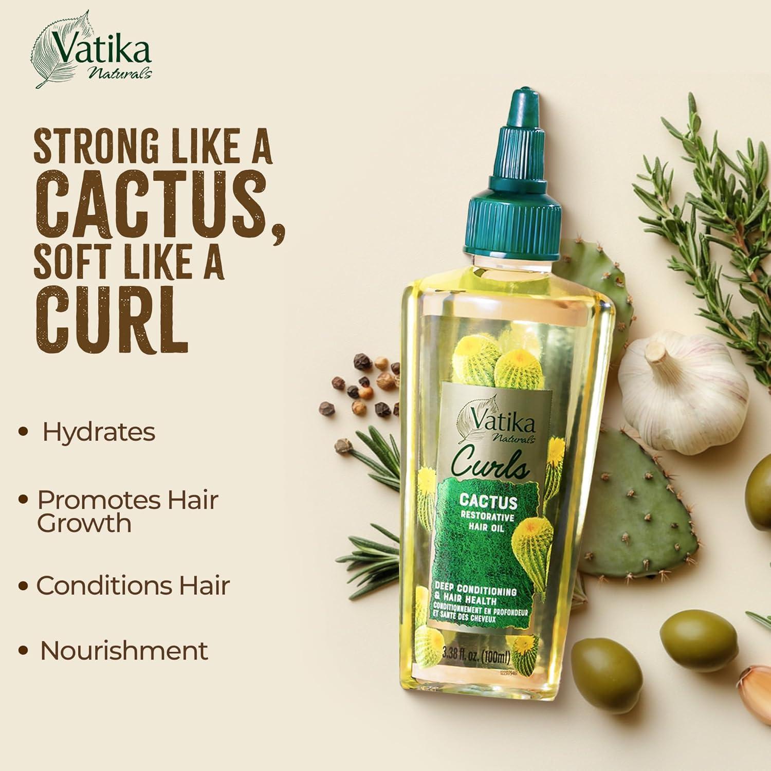Aceite para Cabello Rizado Vatika Naturals Cactus Curls 100ml