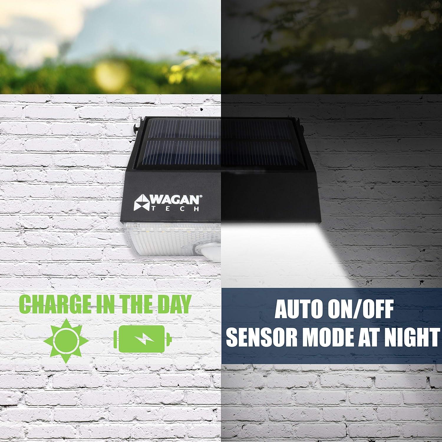 Luz Solar LED Wagan EL8570 1000 Lúmenes Detección Movimiento