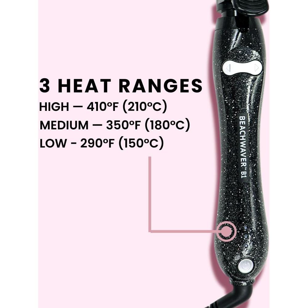 Beachwaver B-Series Rizador de Cabello 1" Brillo Negro