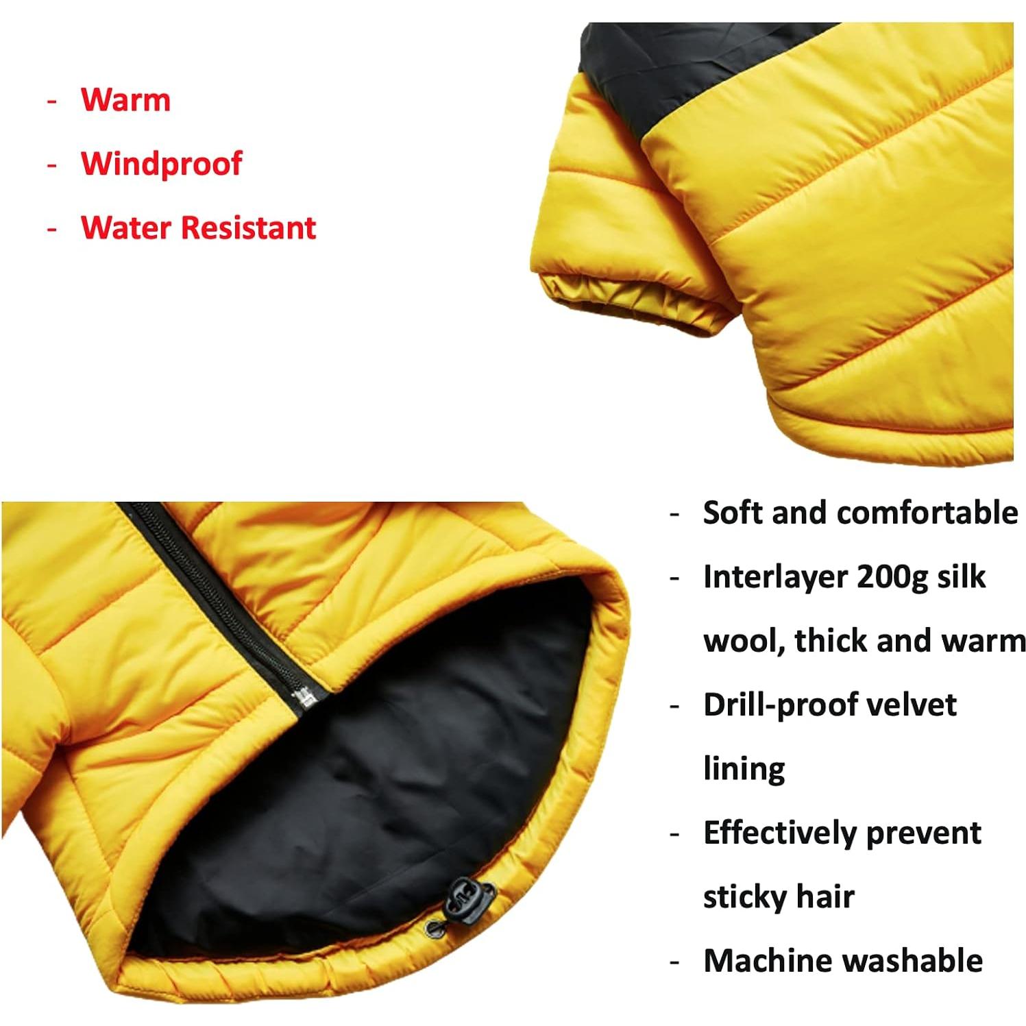 Abrigo ChoChoCho para Perros XL Amarillo - Invierno Cálido