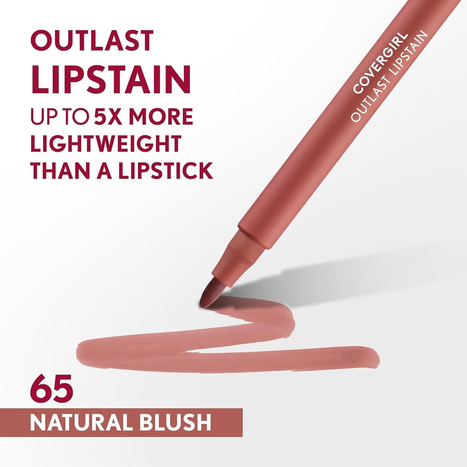 Lipstain Outlast Covergirl - 2 Tonos 15 Épico y 65 Natural