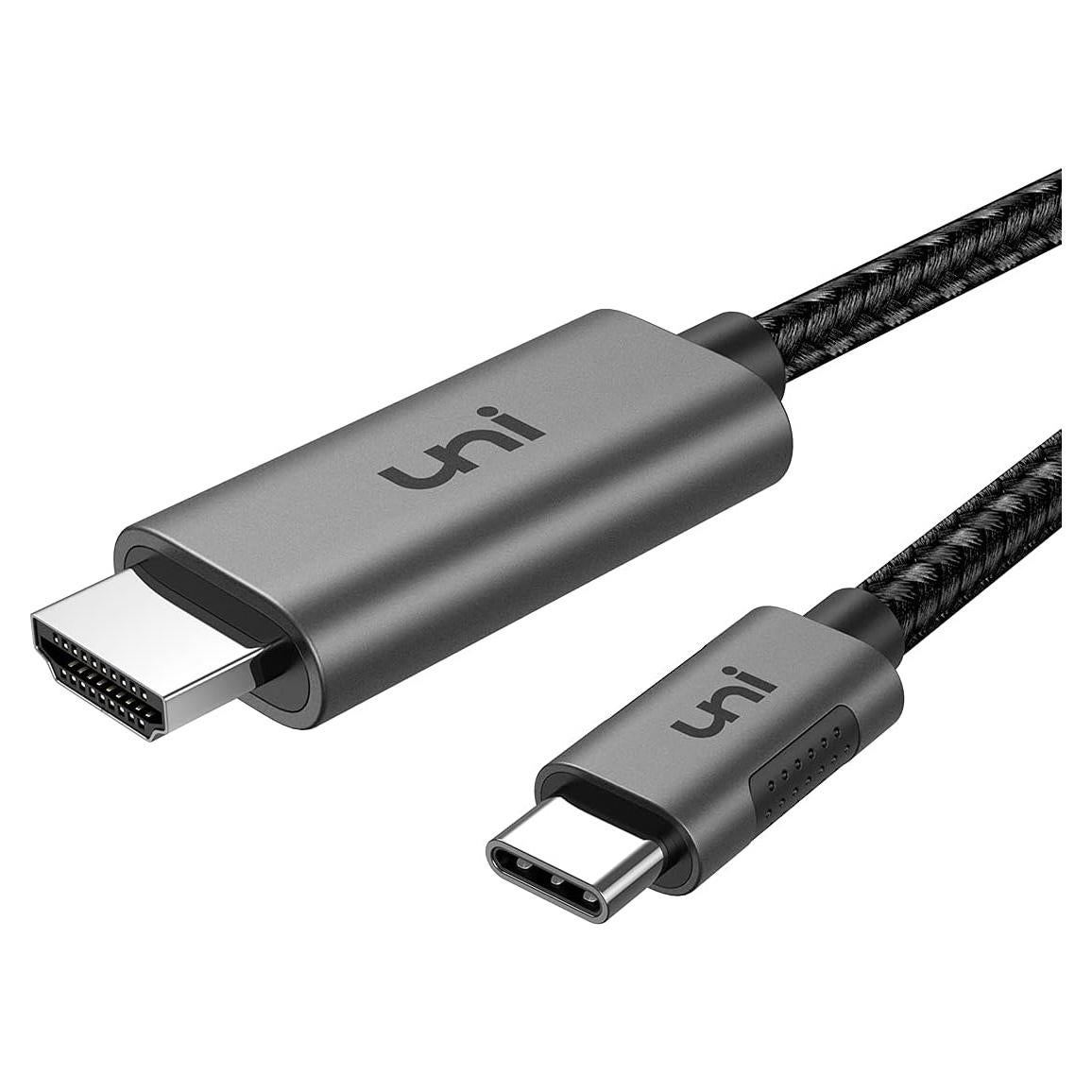Cable USB C a HDMI uni 2 Pack 4K 60Hz 2m Gris