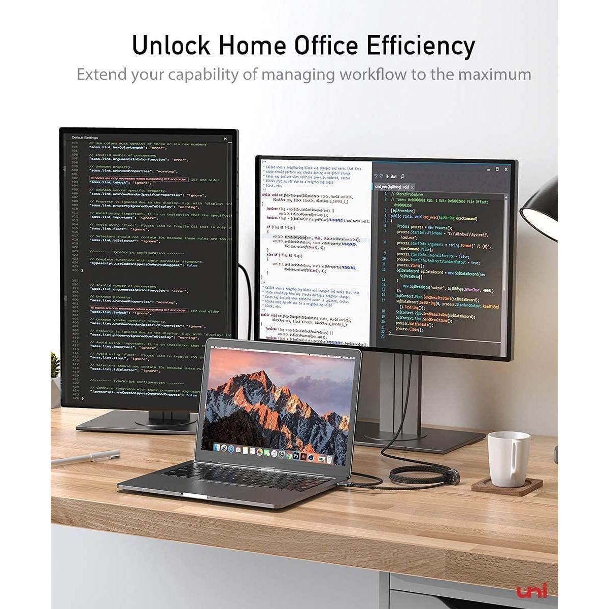 Cable USB C a HDMI uni 2 Pack 4K 60Hz 2m Gris