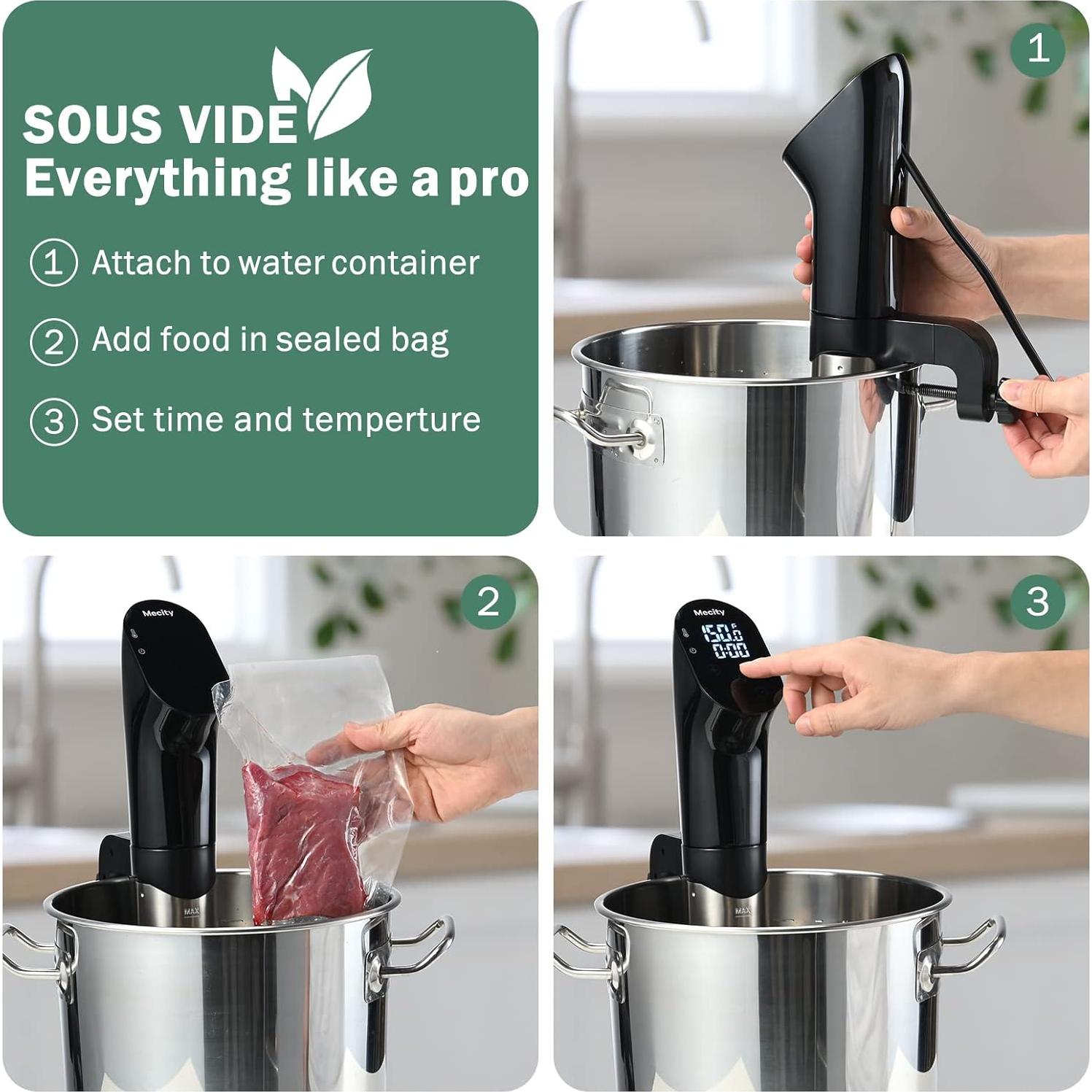 Cocedor Sous Vide Mecity SVJ-2000 1100W Precisión 0.5°C
