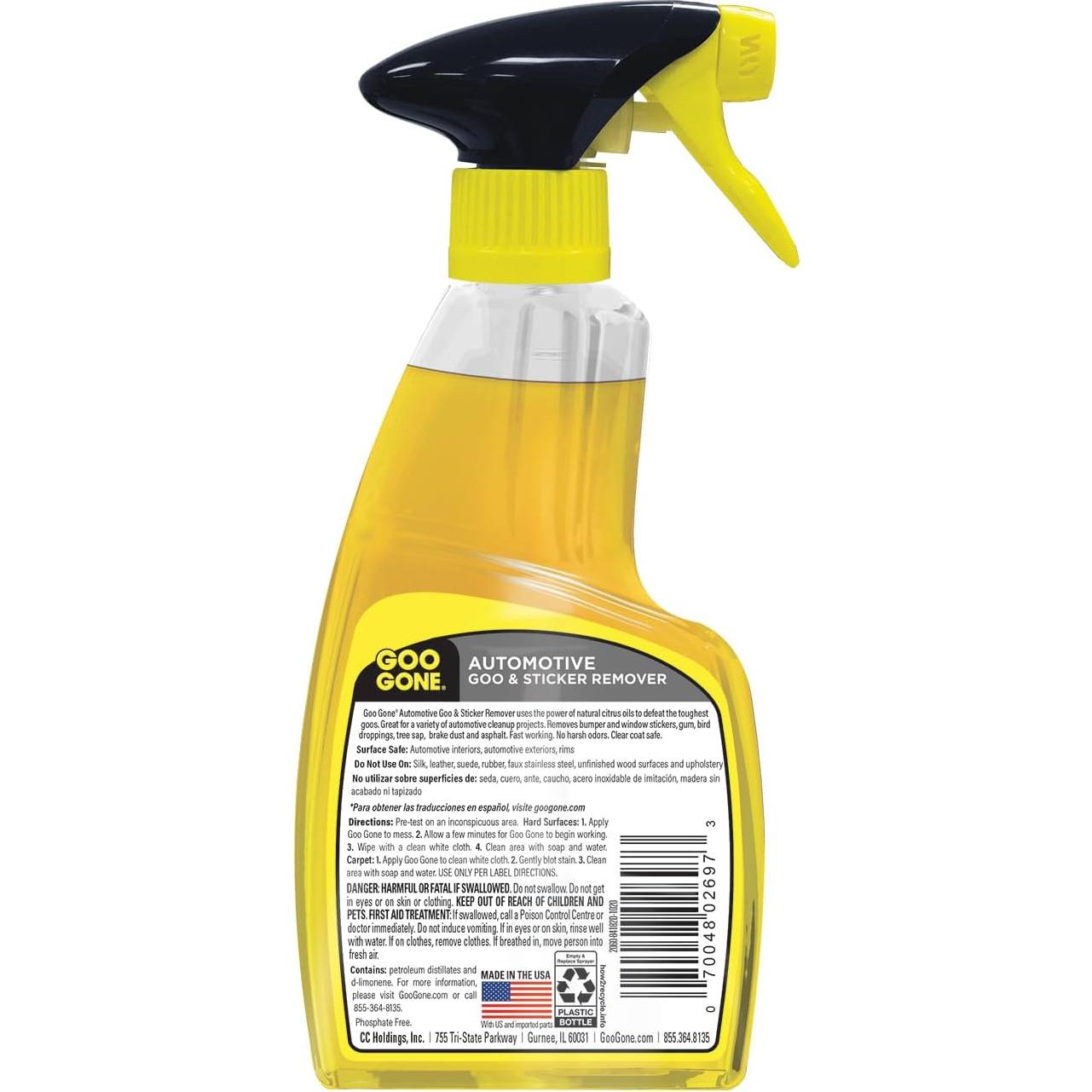 Goo Gone Automotriz 355 ml - Limpiador de Interiores y Llantas