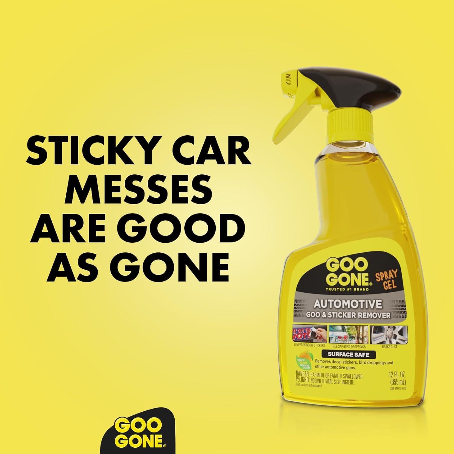 Goo Gone Automotriz 355 ml - Limpiador de Interiores y Llantas
