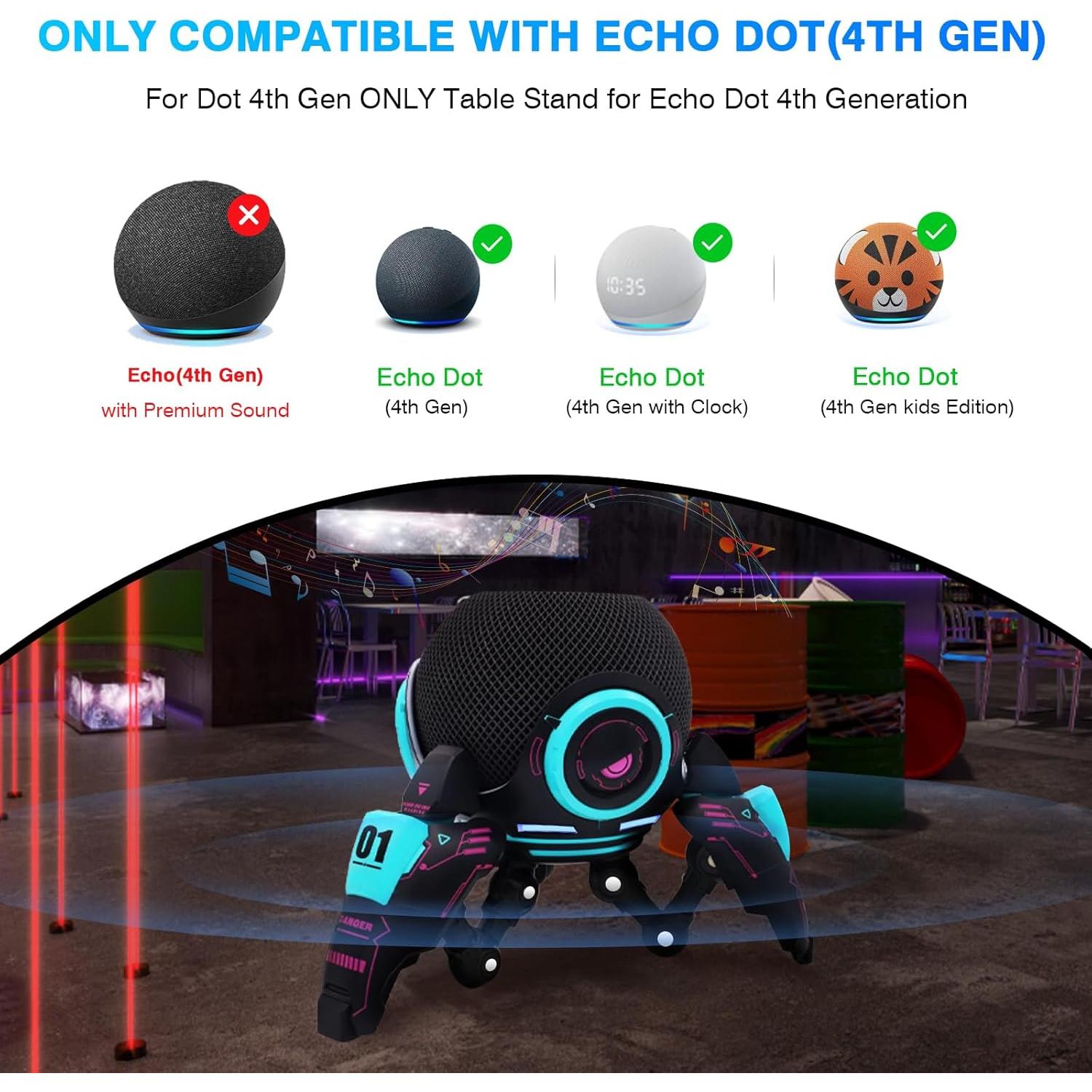 Soporte Decorativo para Echo Dot 4ta/5ta Gen y HomePod Mini Negro