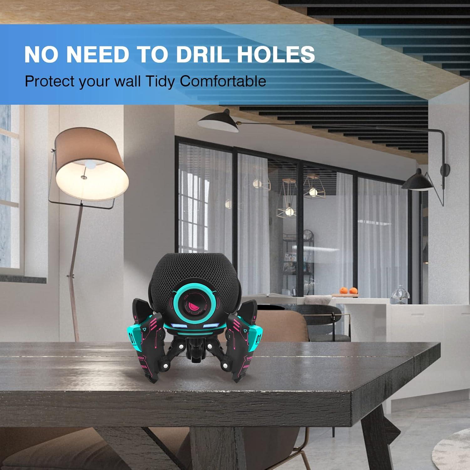 Soporte Decorativo para Echo Dot 4ta/5ta Gen y HomePod Mini Negro