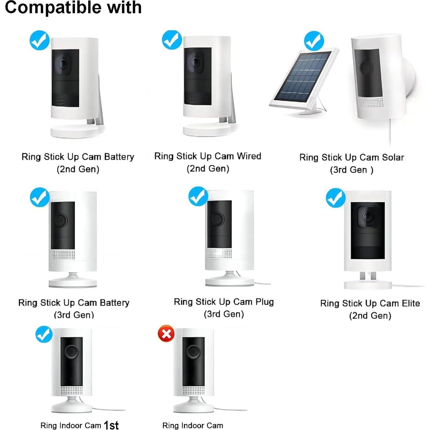 Paquete de 4 Soportes de Pared JYtrend Ajustables para Cámaras