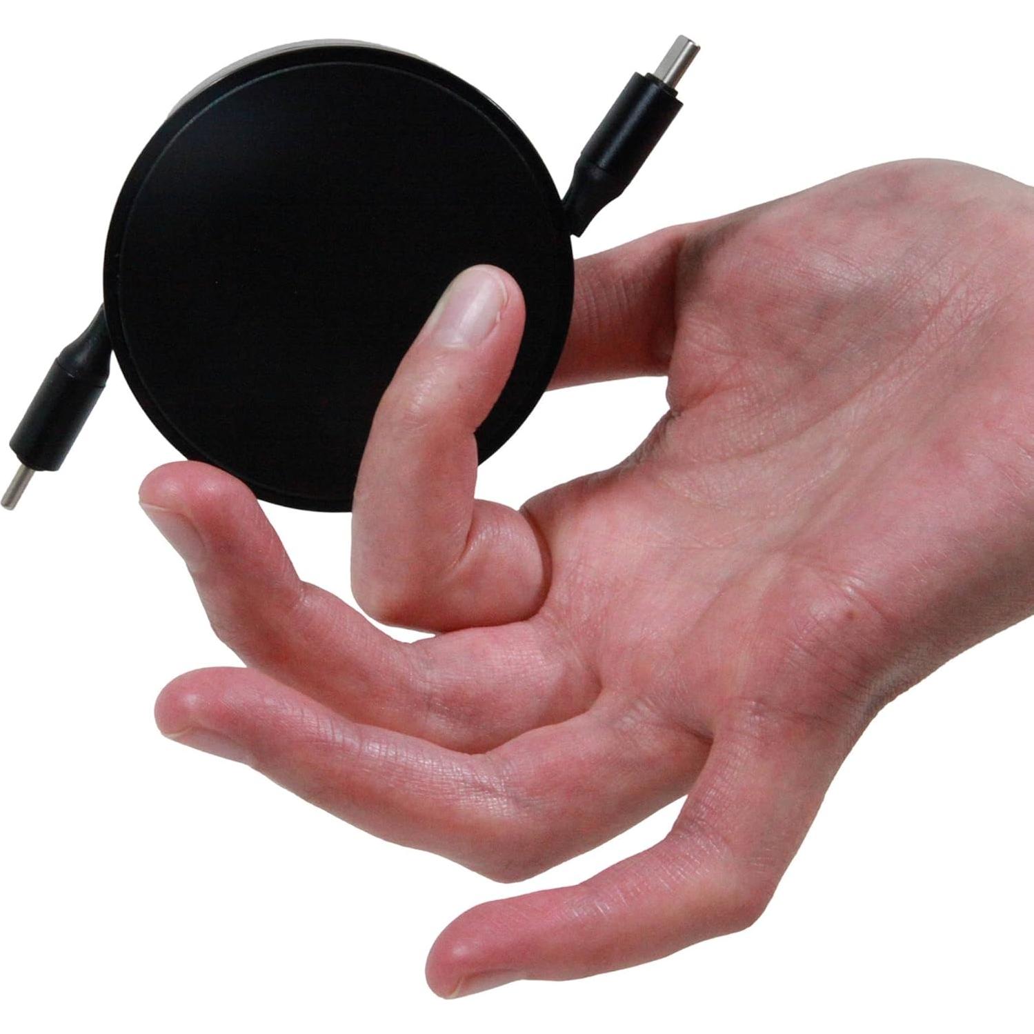 Cable Retráctil BoxWave USB Tipo-C 240W - Negro