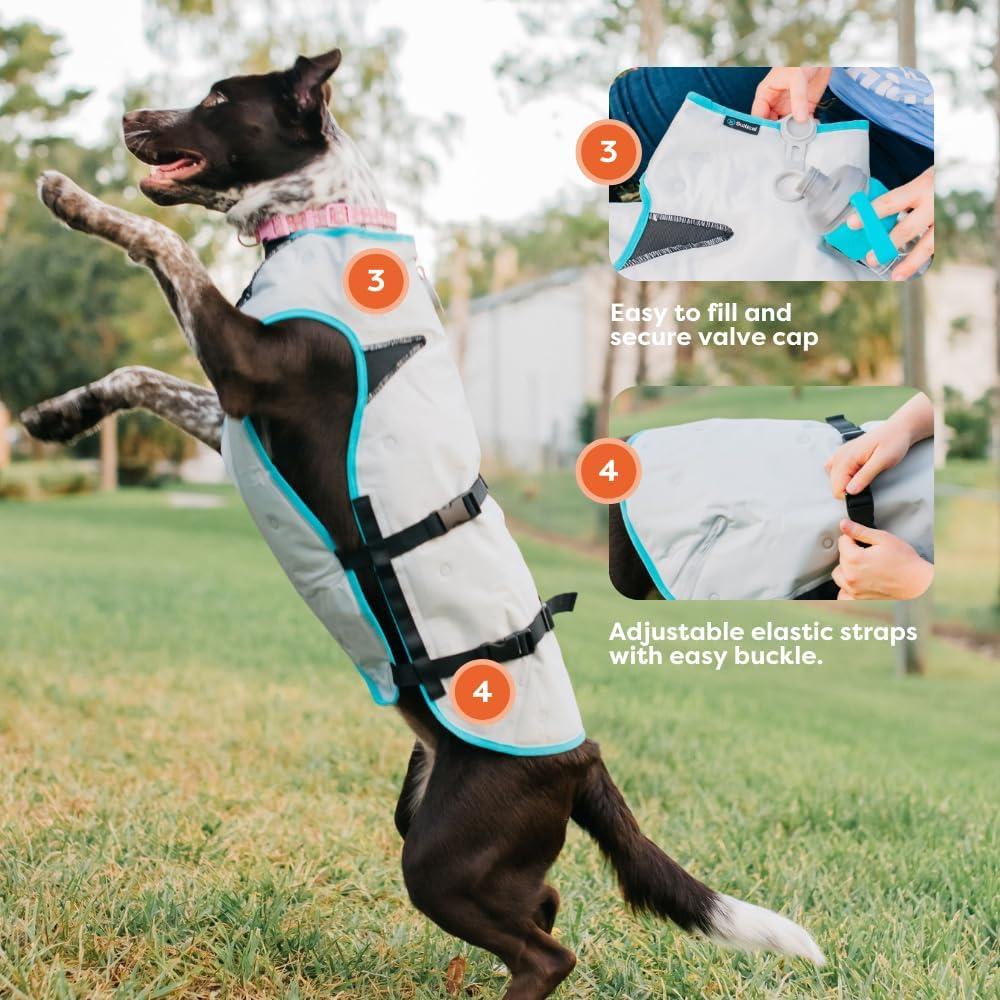 Chaleco Enfriador Suitical para Perros | Talla S | Plata