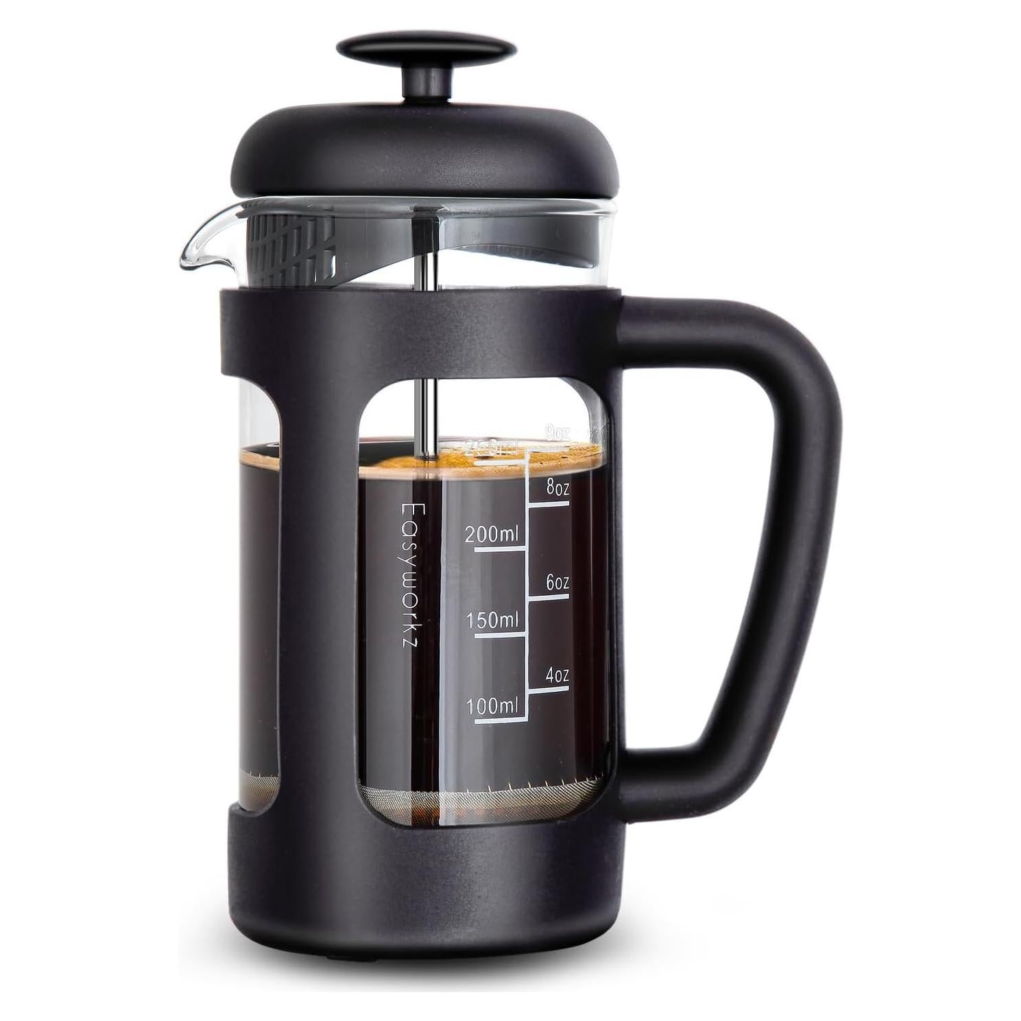 Cafetera Prensa Francesa Easyworkz 350ml Vidrio Borosilicato