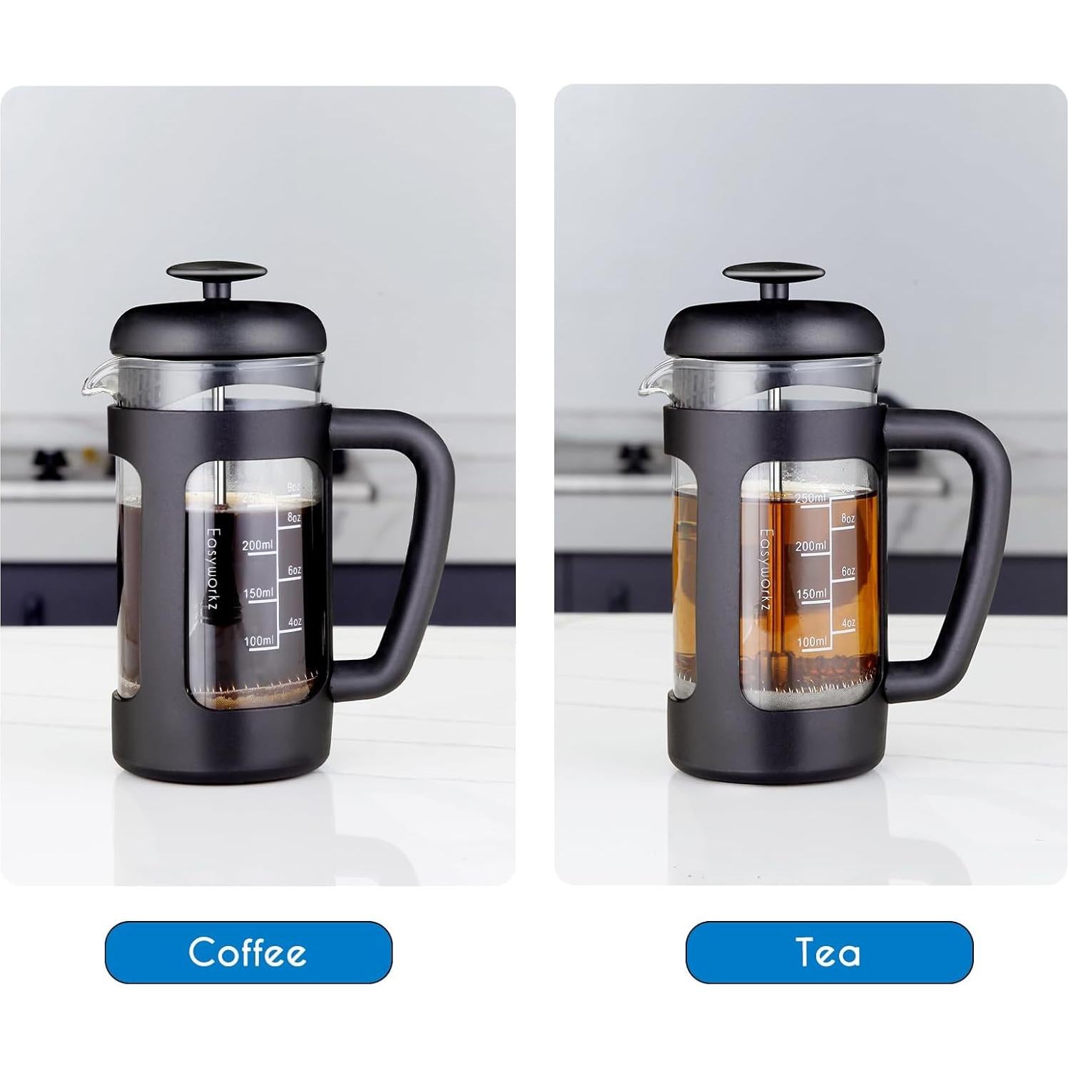 Cafetera Prensa Francesa Easyworkz 350ml Vidrio Borosilicato