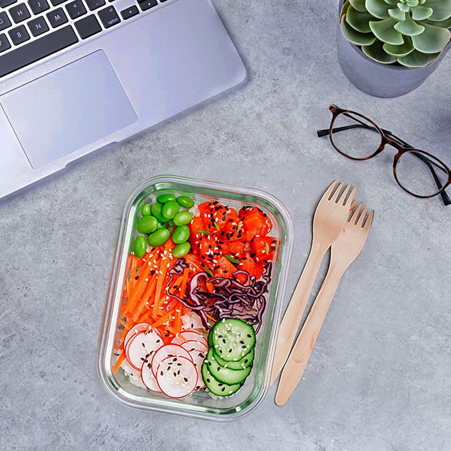 Juego de 24 Contenedores de Almacenamiento de Vidrio KOMUEE