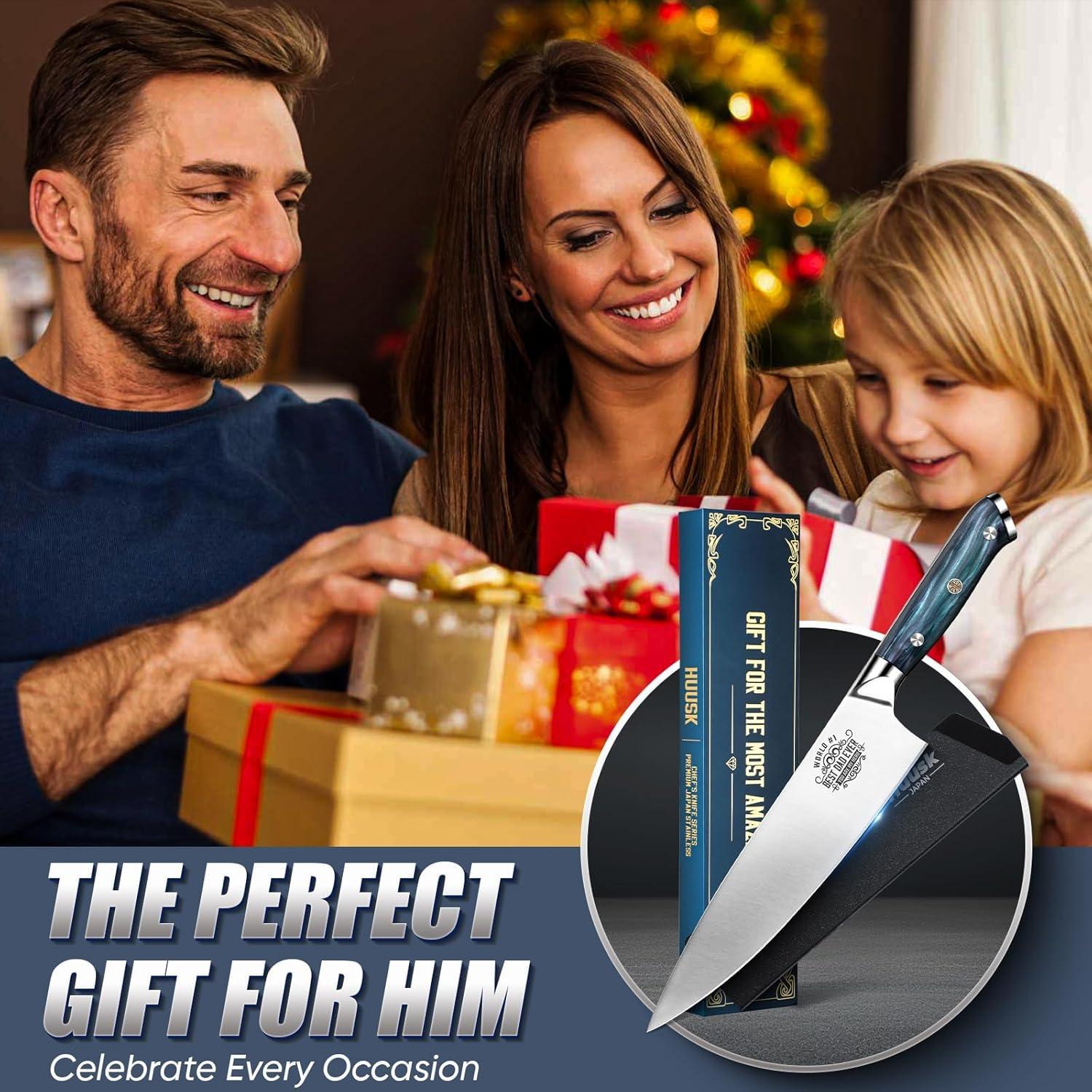 Cuchillo de Chef Huusk 20 cm Acero Inoxidable Mango Resina