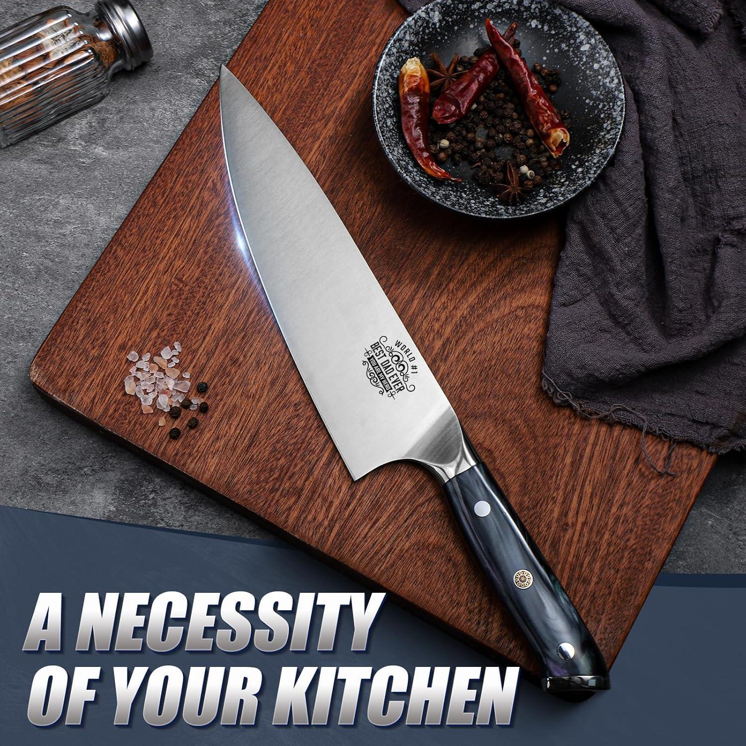 Cuchillo de Chef Huusk 20 cm Acero Inoxidable Mango Resina