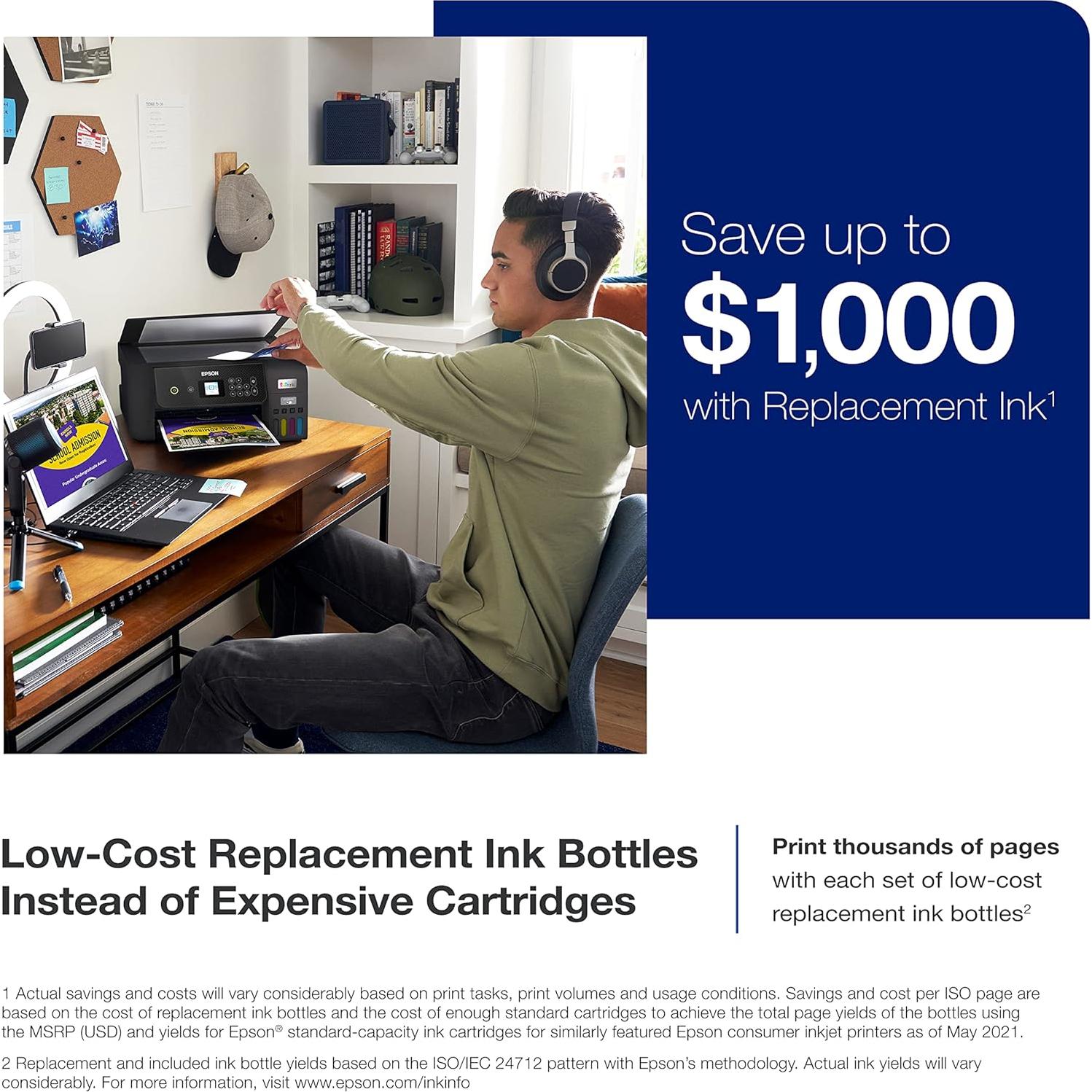 Impresora Todo-en-Uno Epson EcoTank ET-2800 Inalámbrica Color