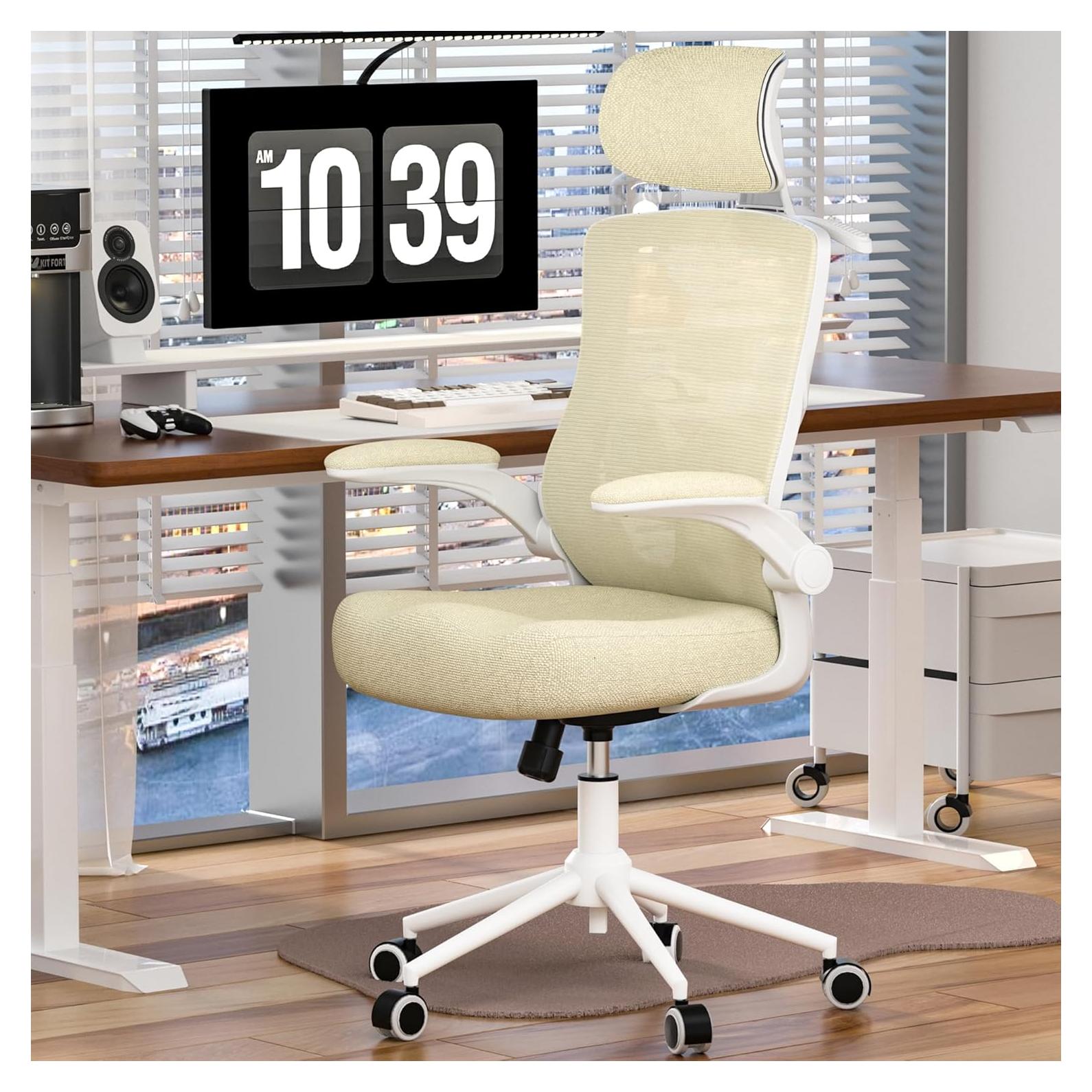 Silla de Oficina Ergonómica FOKESUN OC-189H Beige Total