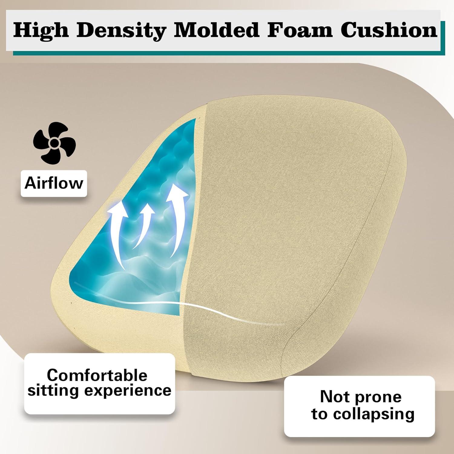 Silla de Oficina Ergonómica FOKESUN OC-189H Beige Total