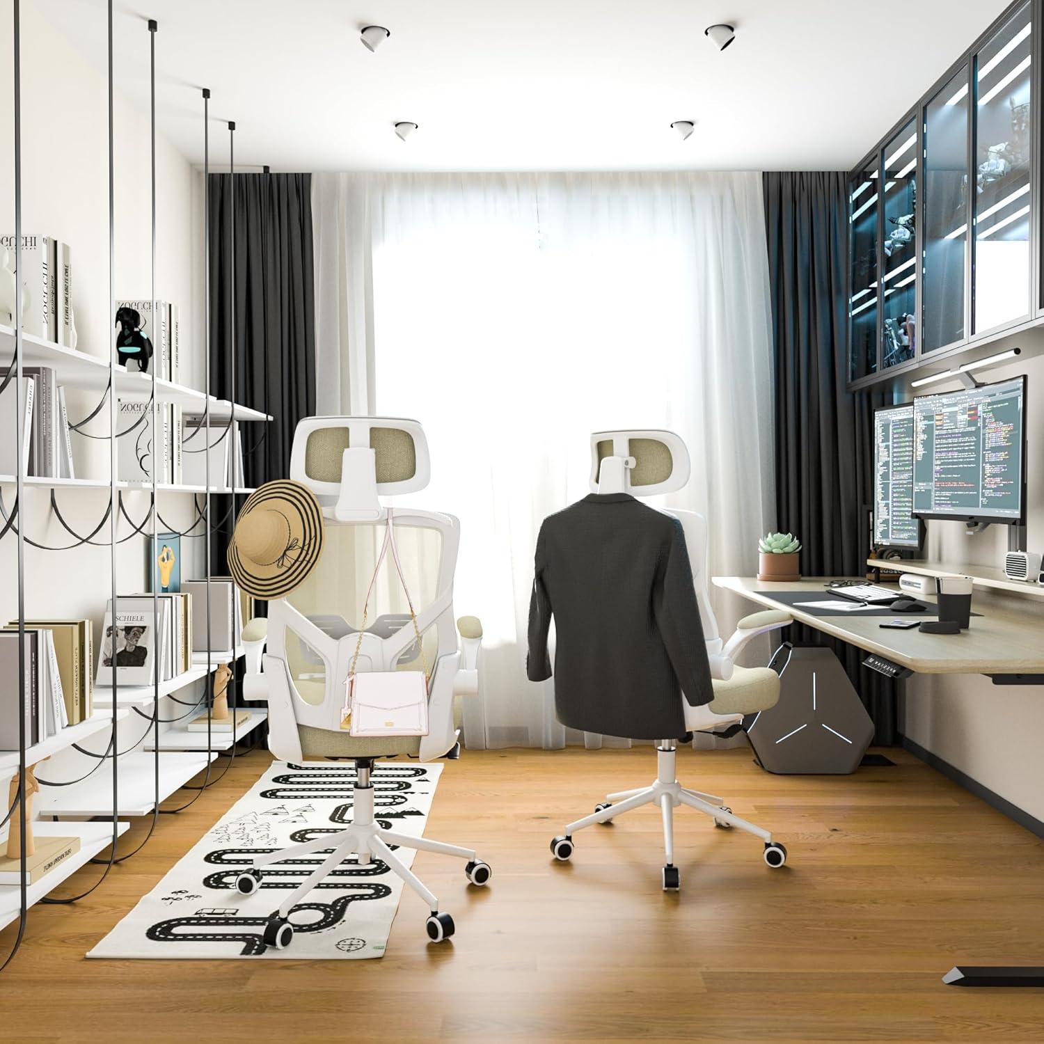 Silla de Oficina Ergonómica FOKESUN OC-189H Beige Total