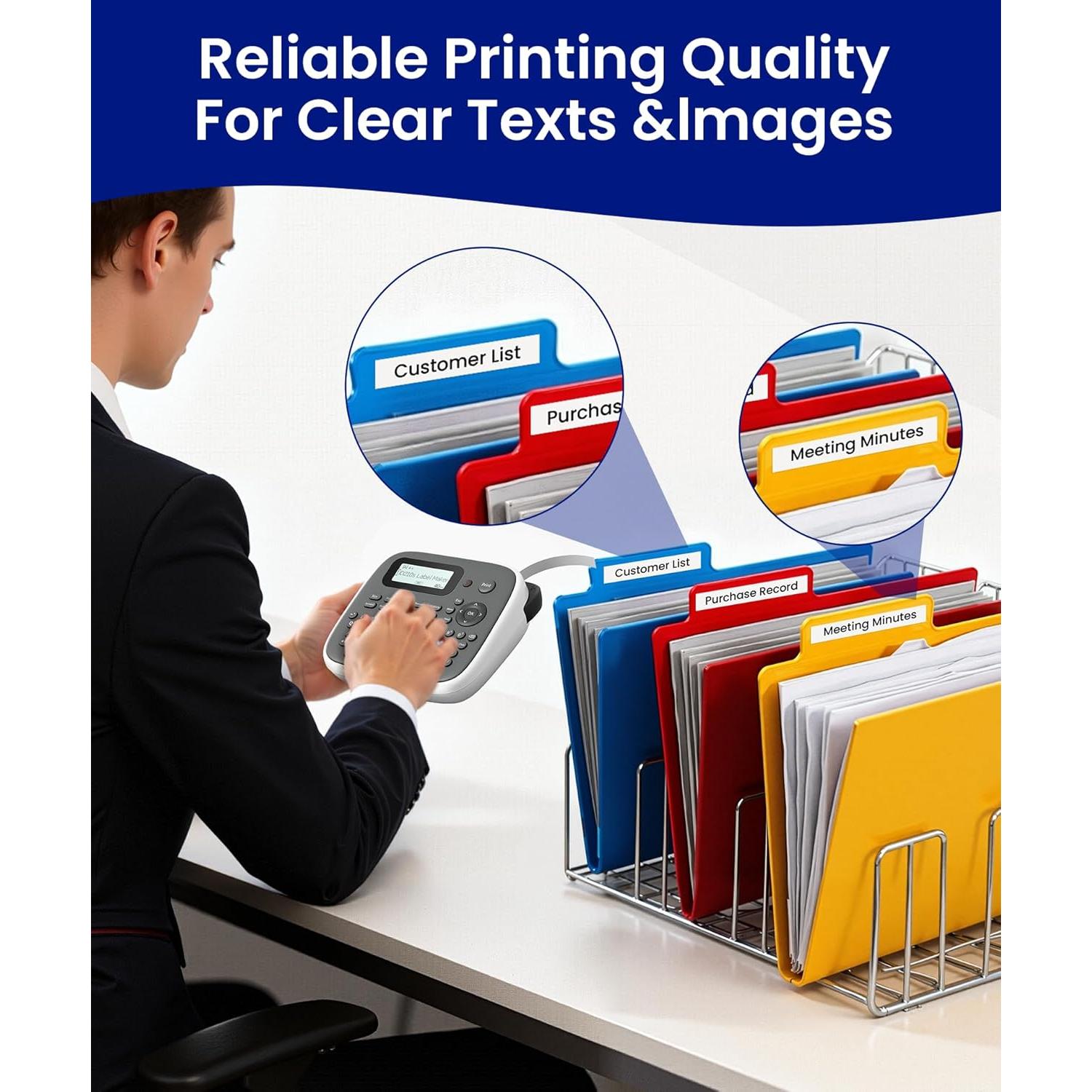 Máquina de Etiquetas VolenGo D210S Portátil 12mm Impermeable