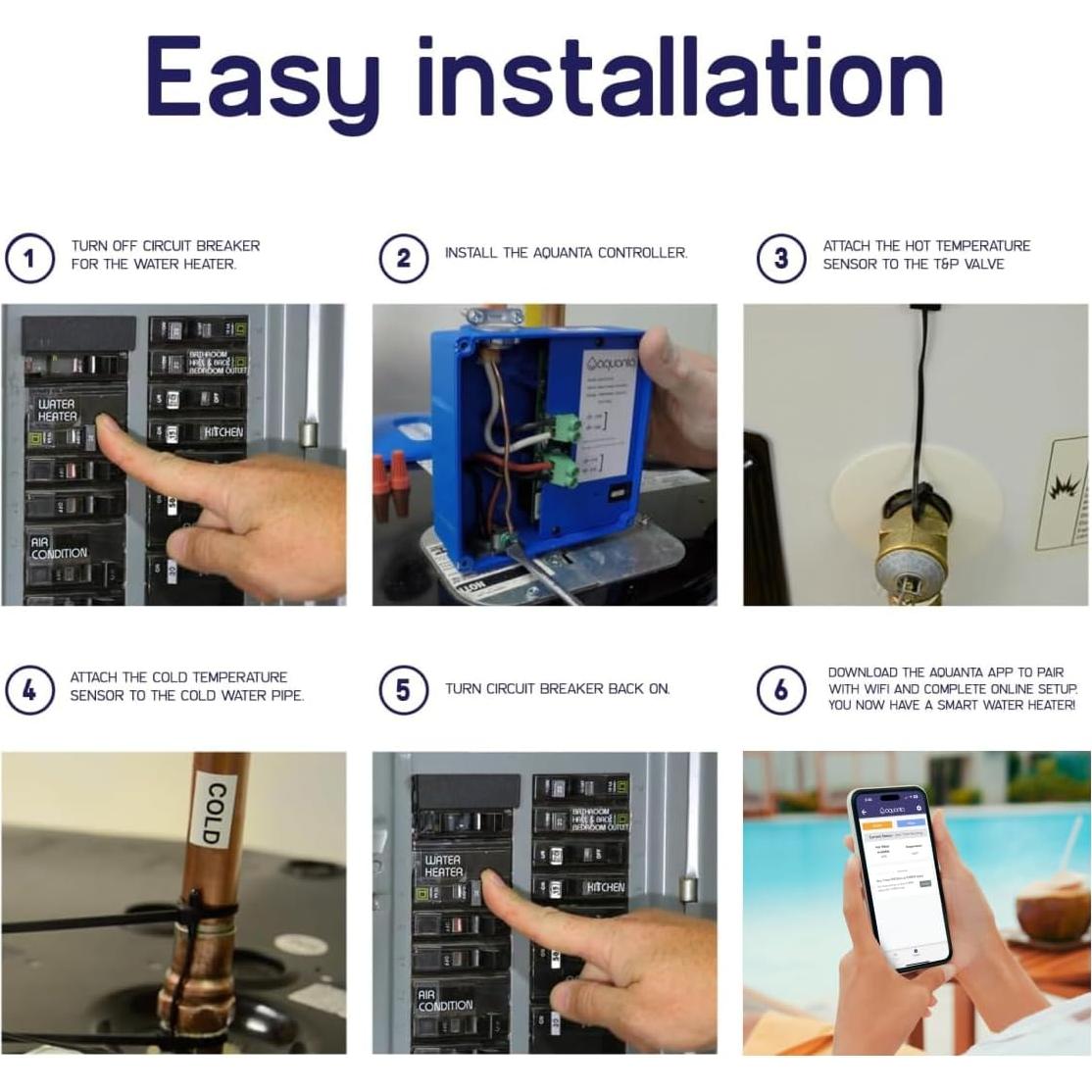Temporizador Digital Aquanta E300 para Calentador Eléctrico